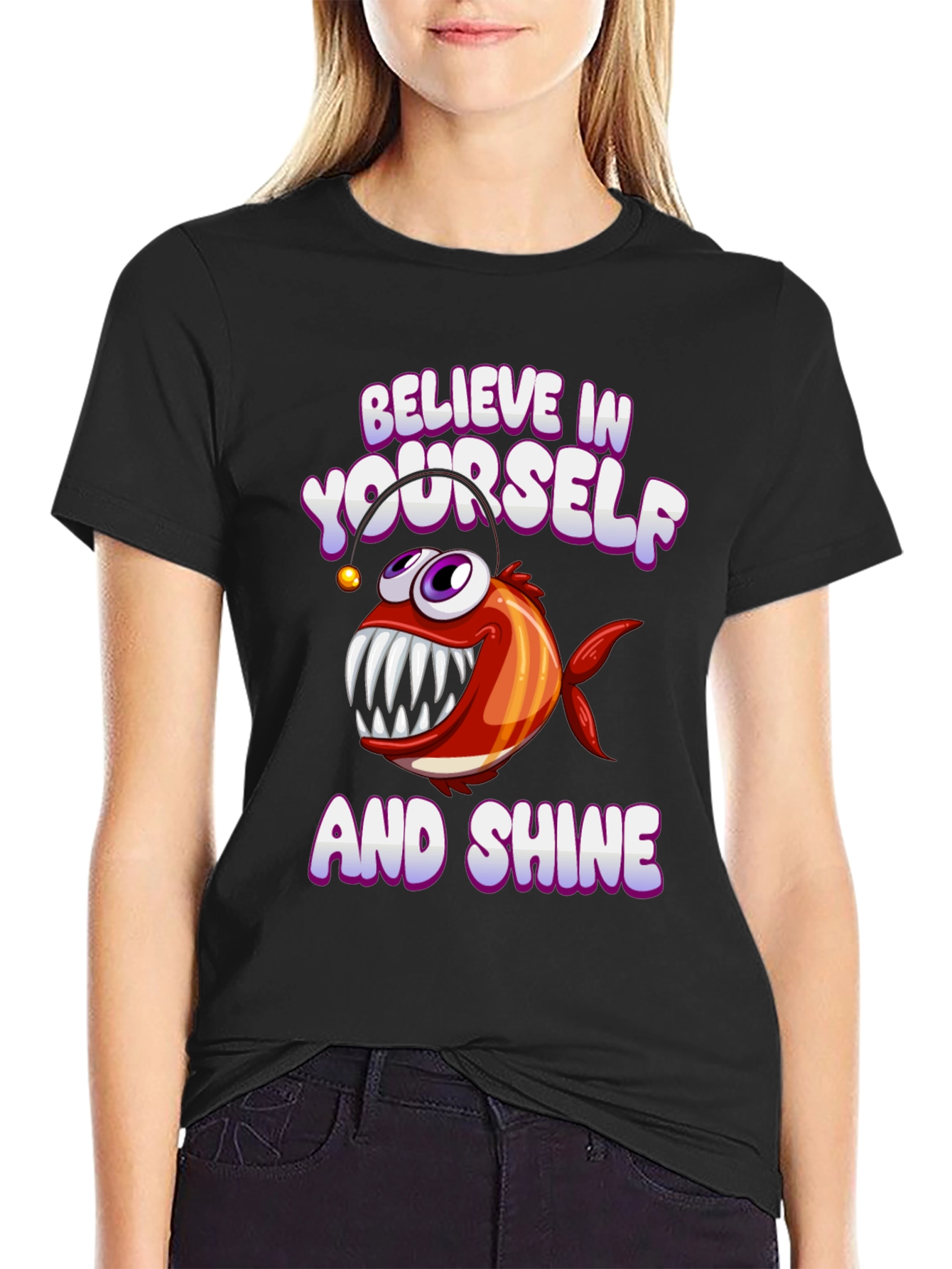 Believe in Yourself Angler Fish Graphic Tee