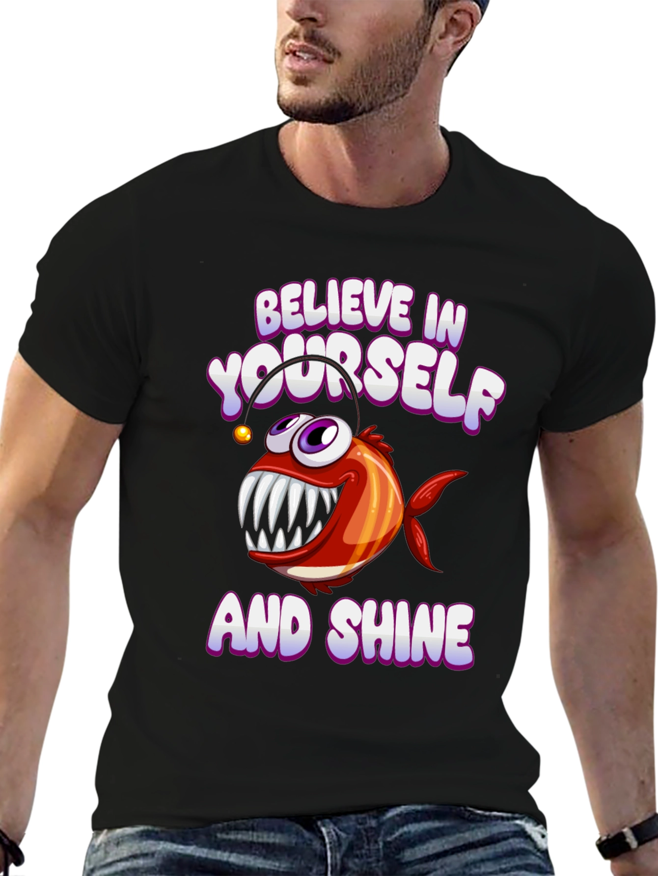 Believe in Yourself Angler Fish Graphic Tee