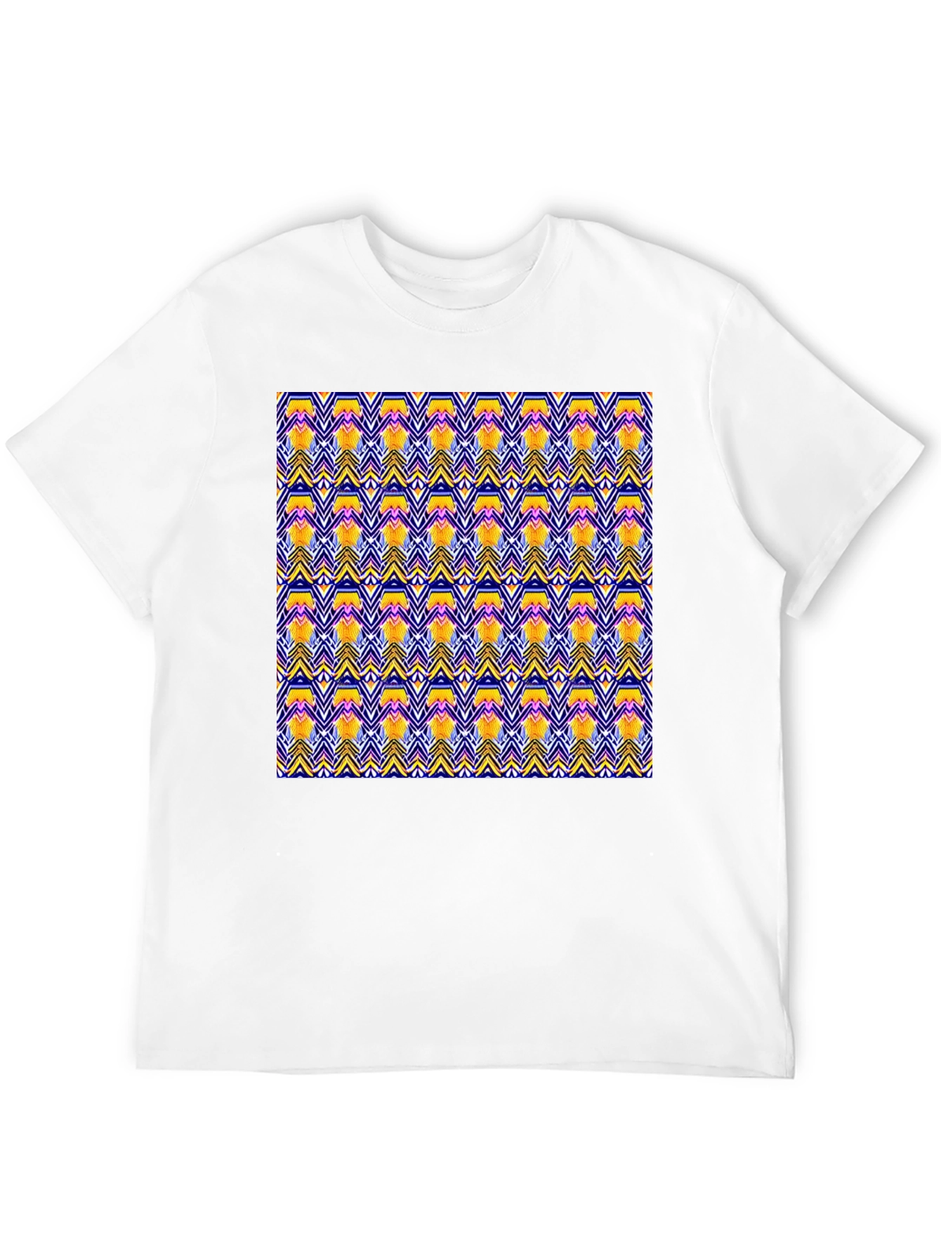 Geometric Pattern Black T-Shirt