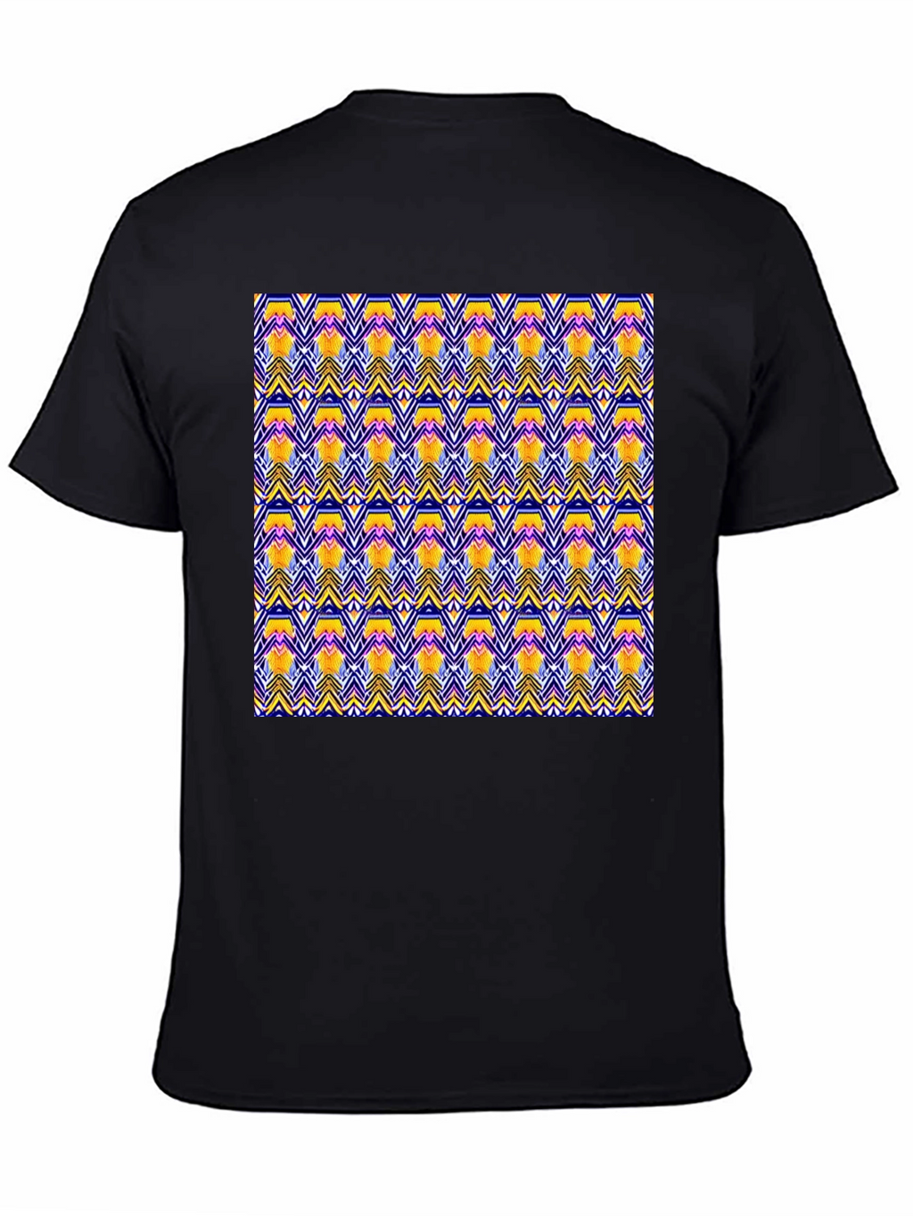 Geometric Pattern Black T-Shirt