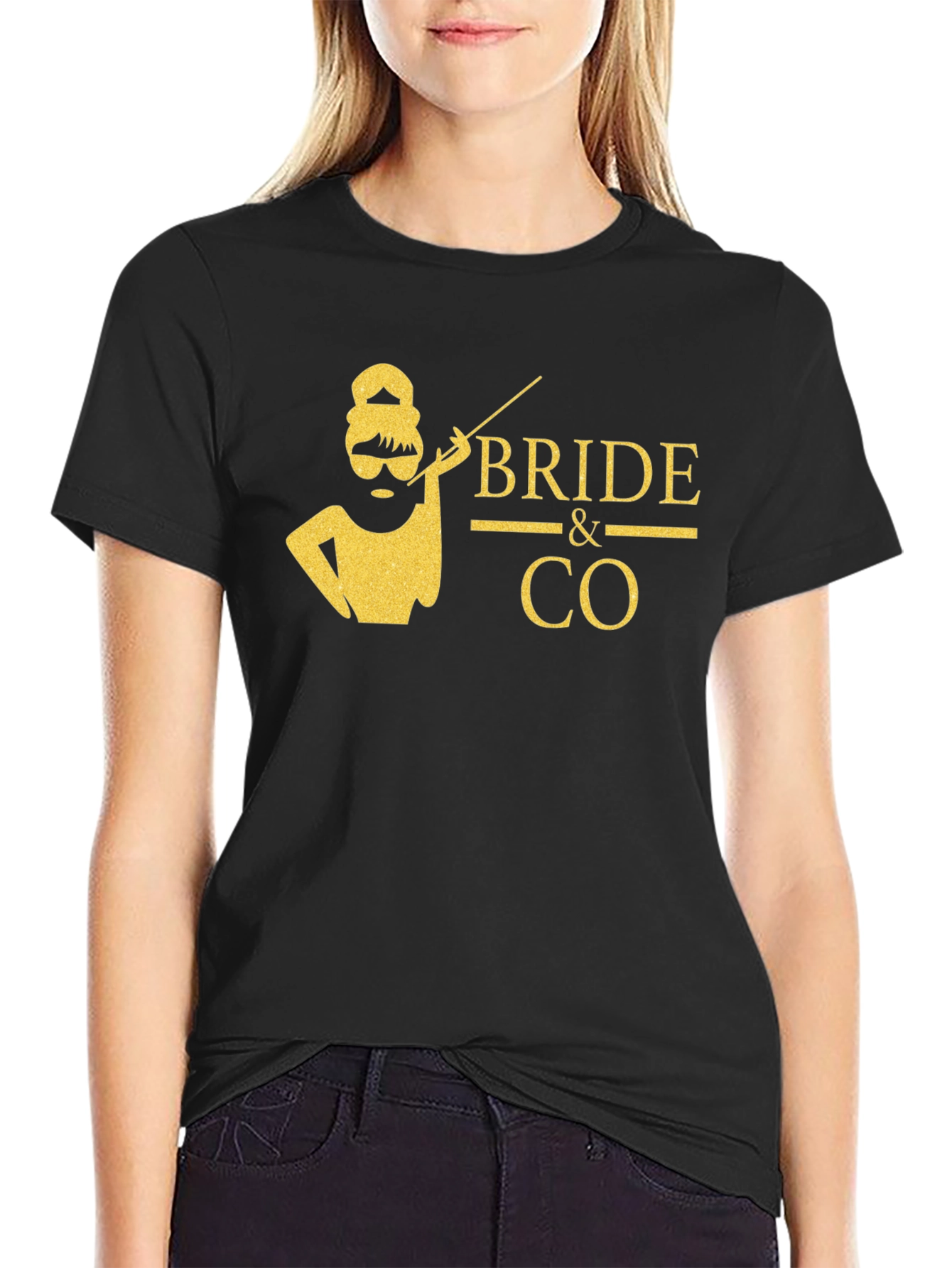 Bride & Co. Graphic Tee - Black Crew Neck T-Shirt