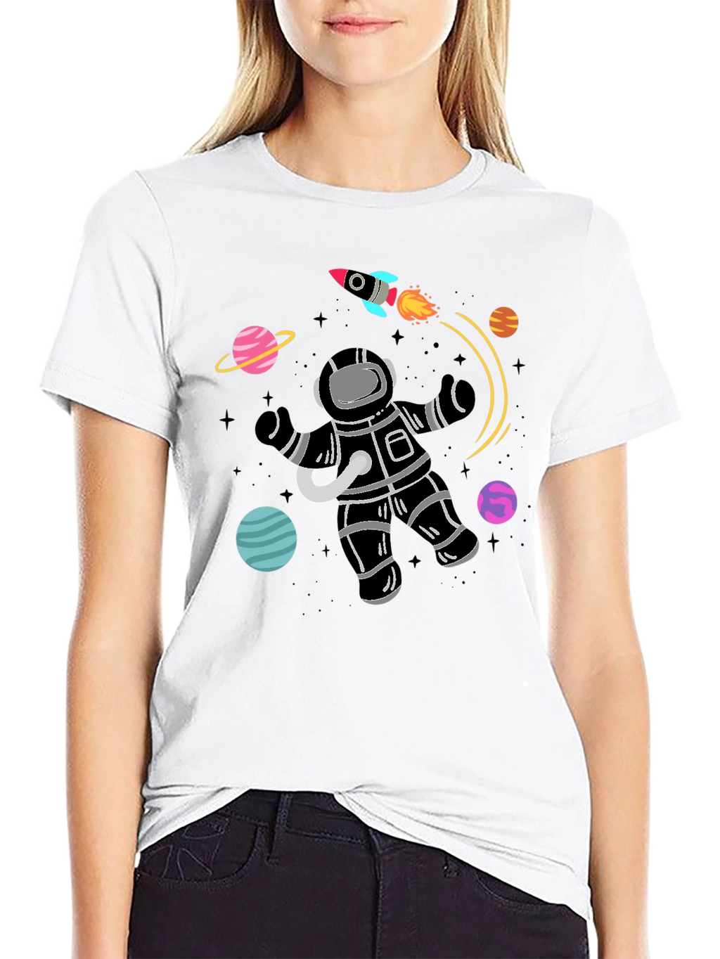 Astronaut Galaxy T-Shirt - Space Graphic Tee