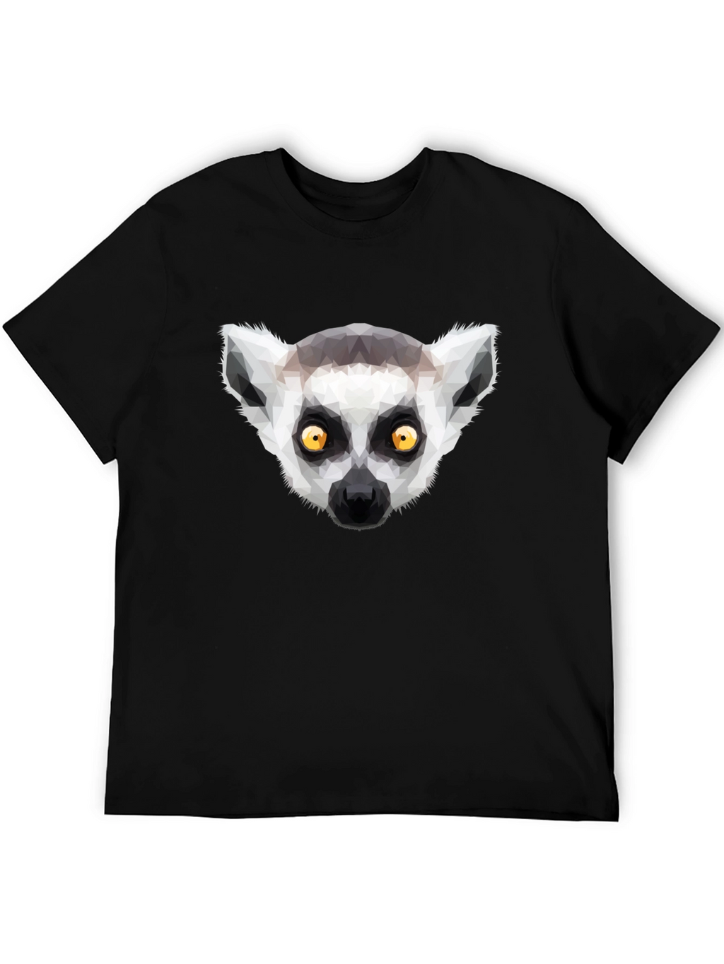 Geometric Lemur Graphic Tee - Modern Animal Design