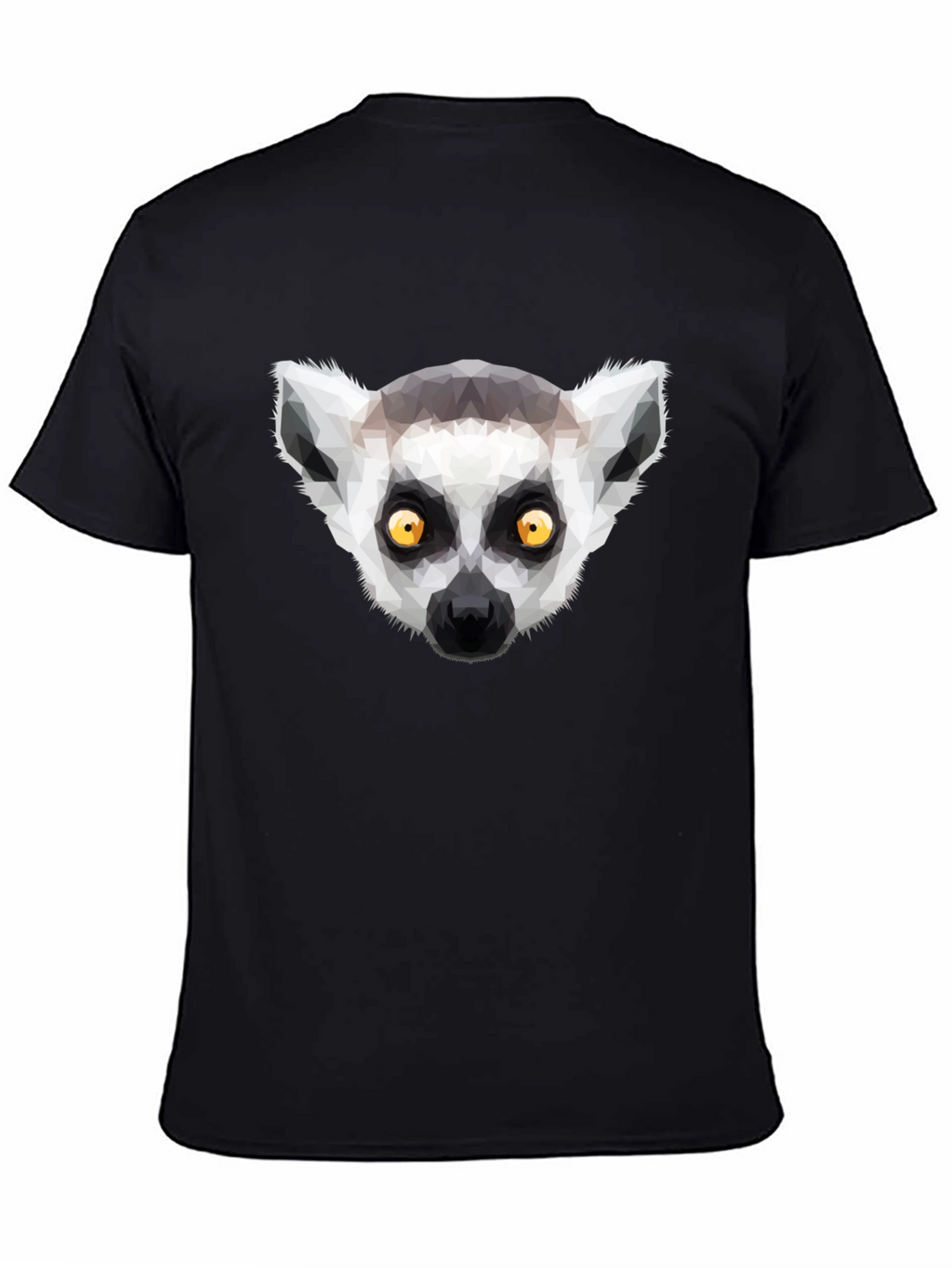 Geometric Lemur Graphic Tee - Modern Animal Design