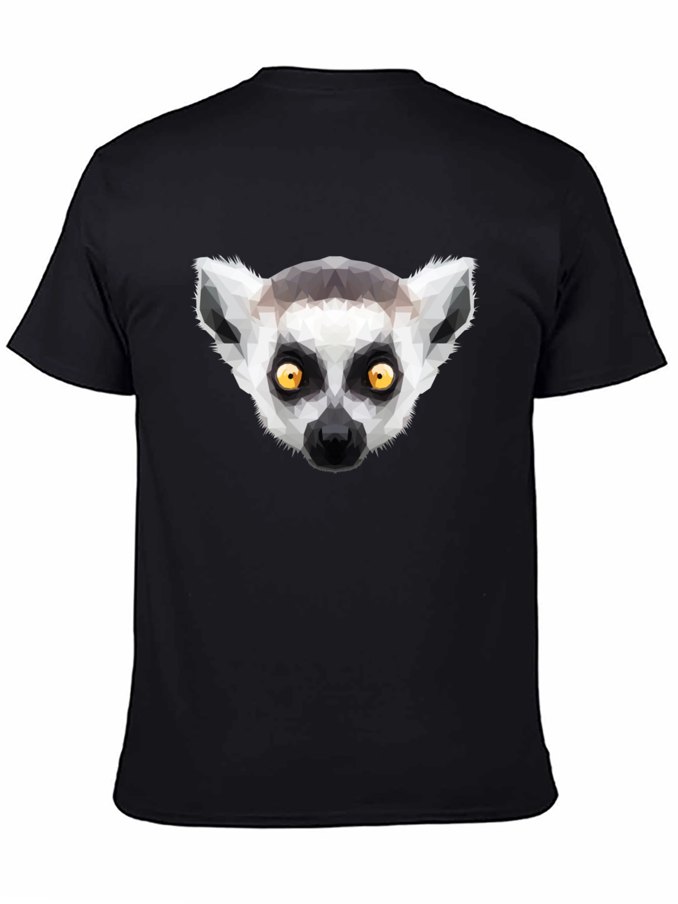 Geometric Lemur Graphic Tee - Modern Animal Design