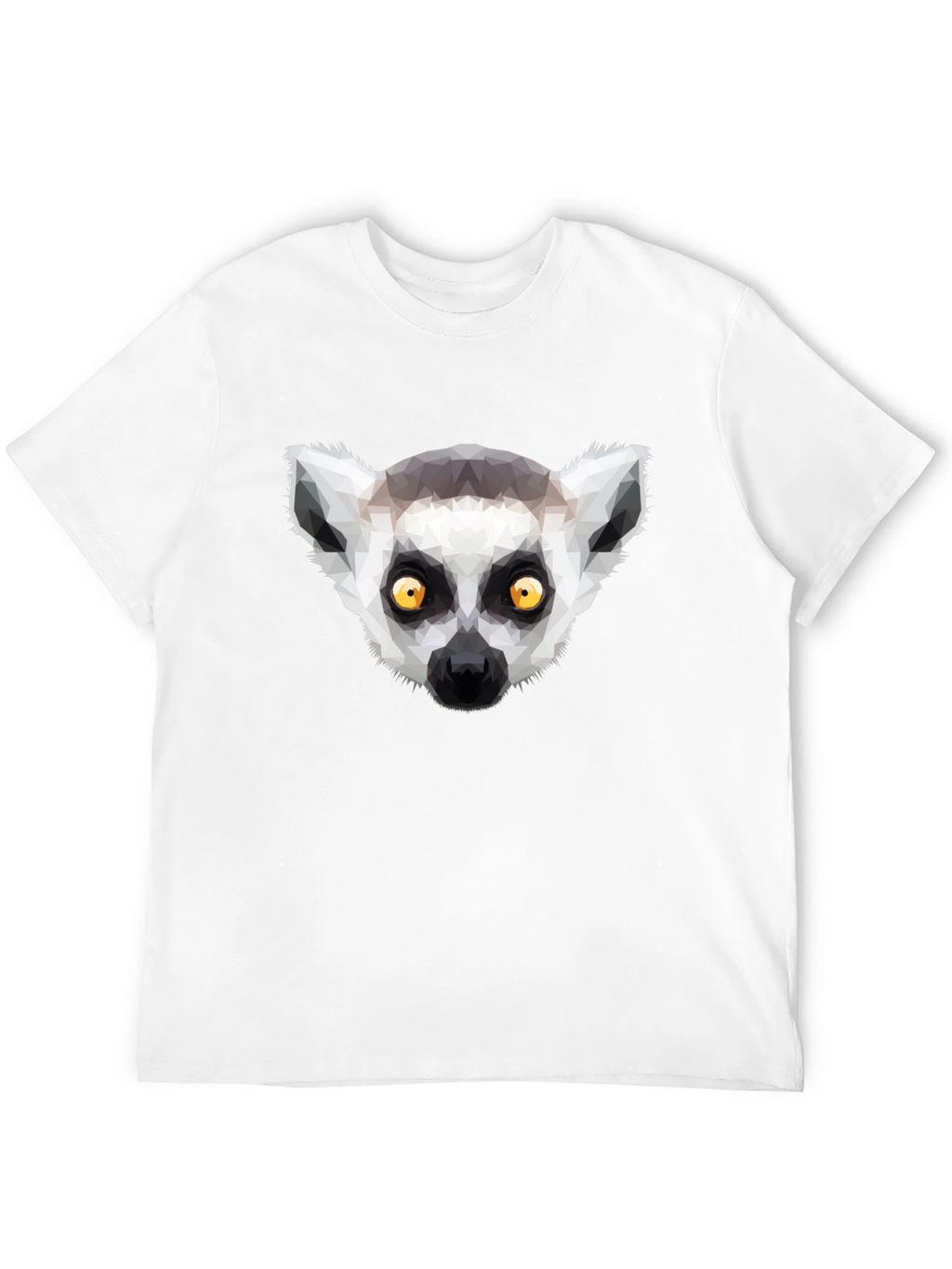 Geometric Lemur Graphic Tee - Modern Animal Design