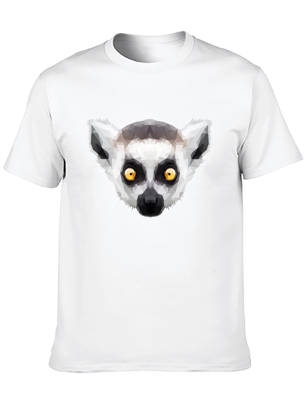 Geometric Lemur Graphic Tee - Modern Animal Design