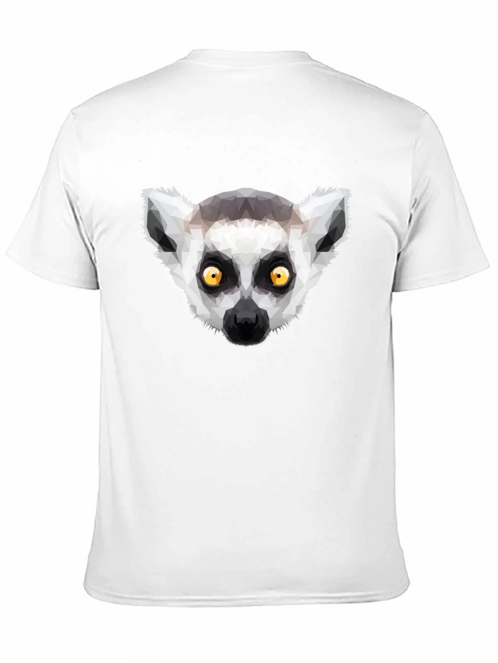 Geometric Lemur Graphic Tee - Modern Animal Design