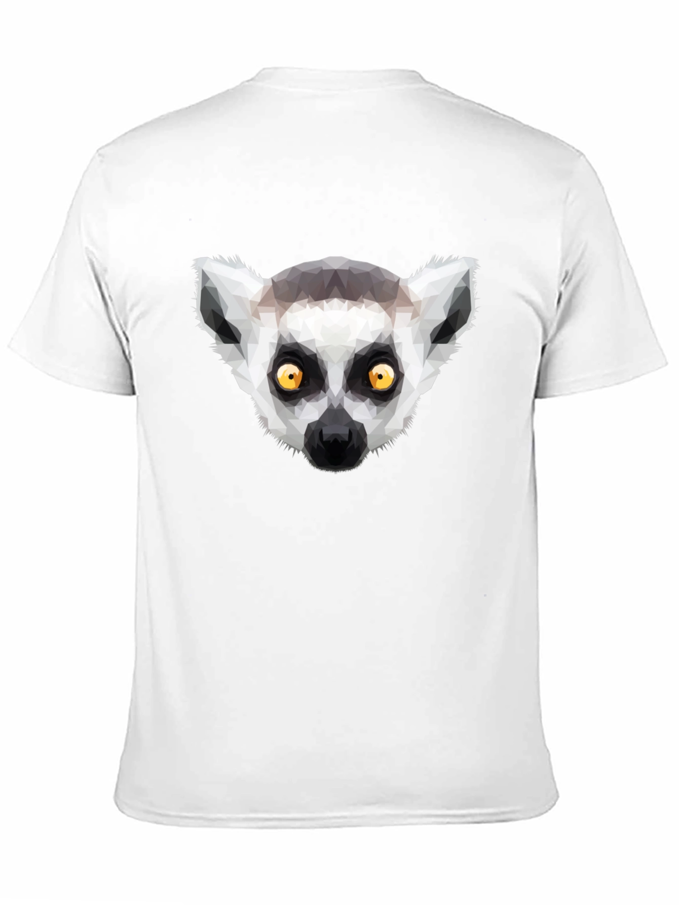 Geometric Lemur Graphic Tee - Modern Animal Design