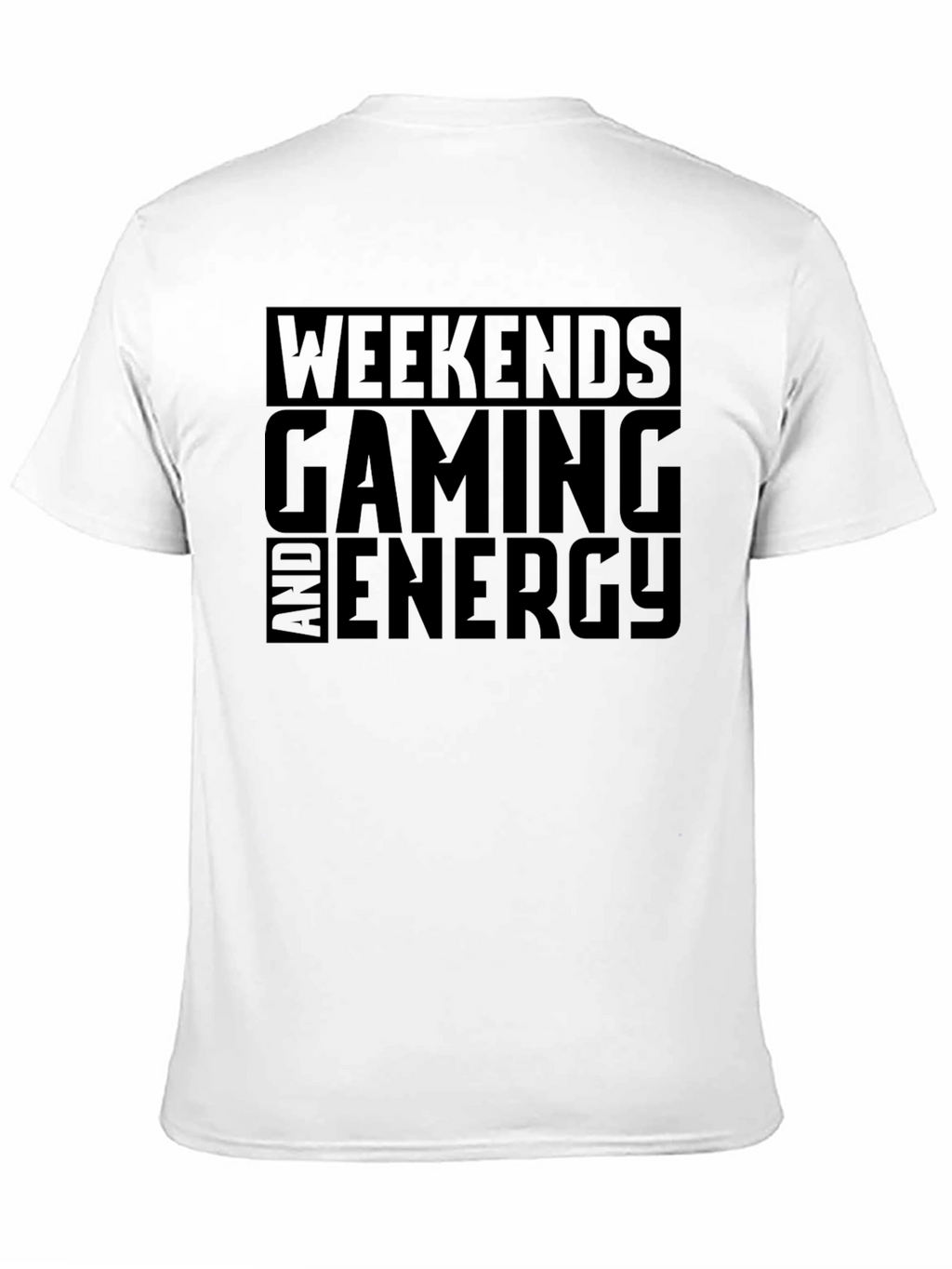 Weekends Gaming Energy Black Graphic Tee