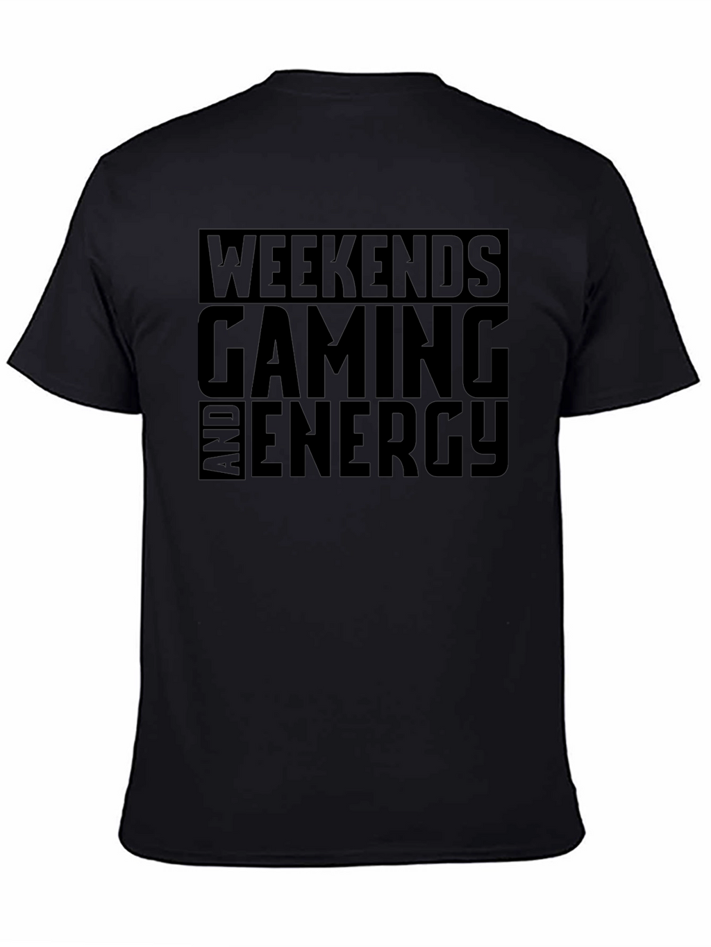 Weekends Gaming Energy Black Graphic Tee