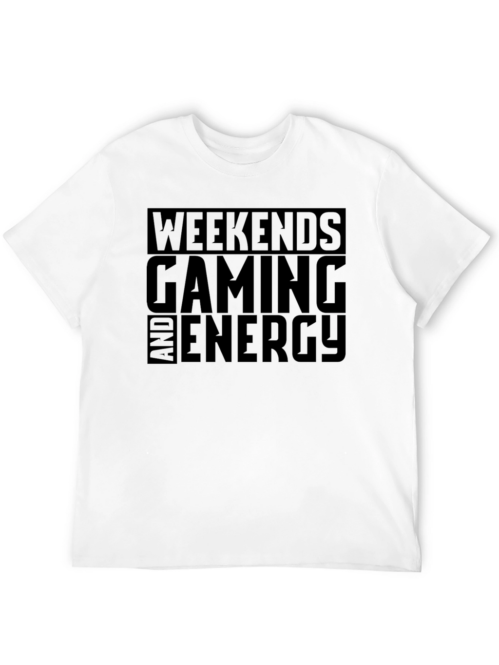 Weekends Gaming Energy Black Graphic Tee