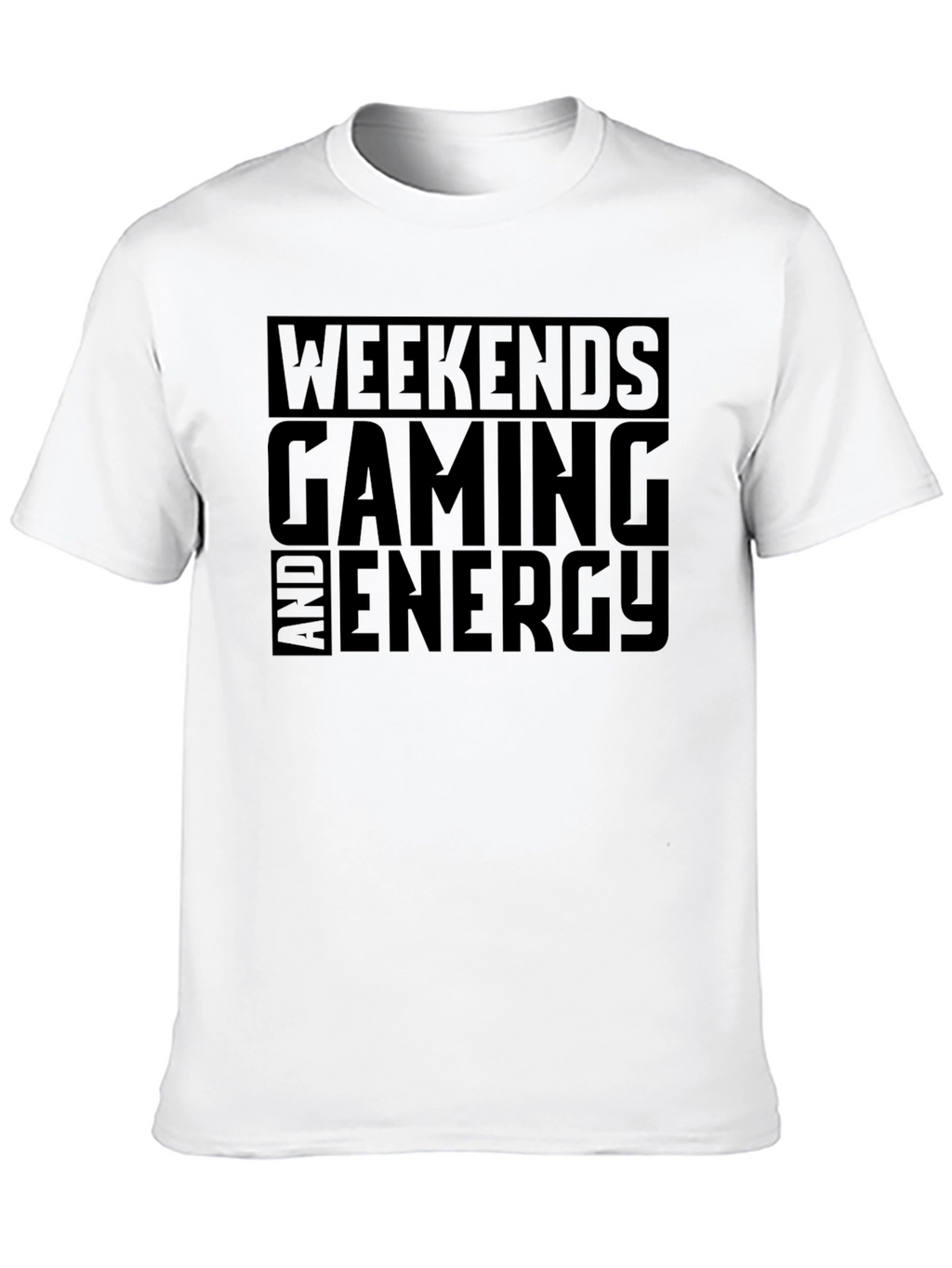 Weekends Gaming Energy Black Graphic Tee