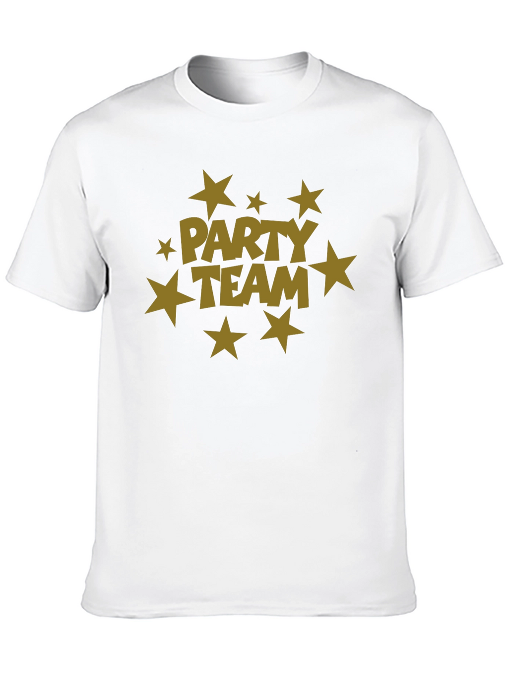 Party Team Graphic Print Black T-Shirt