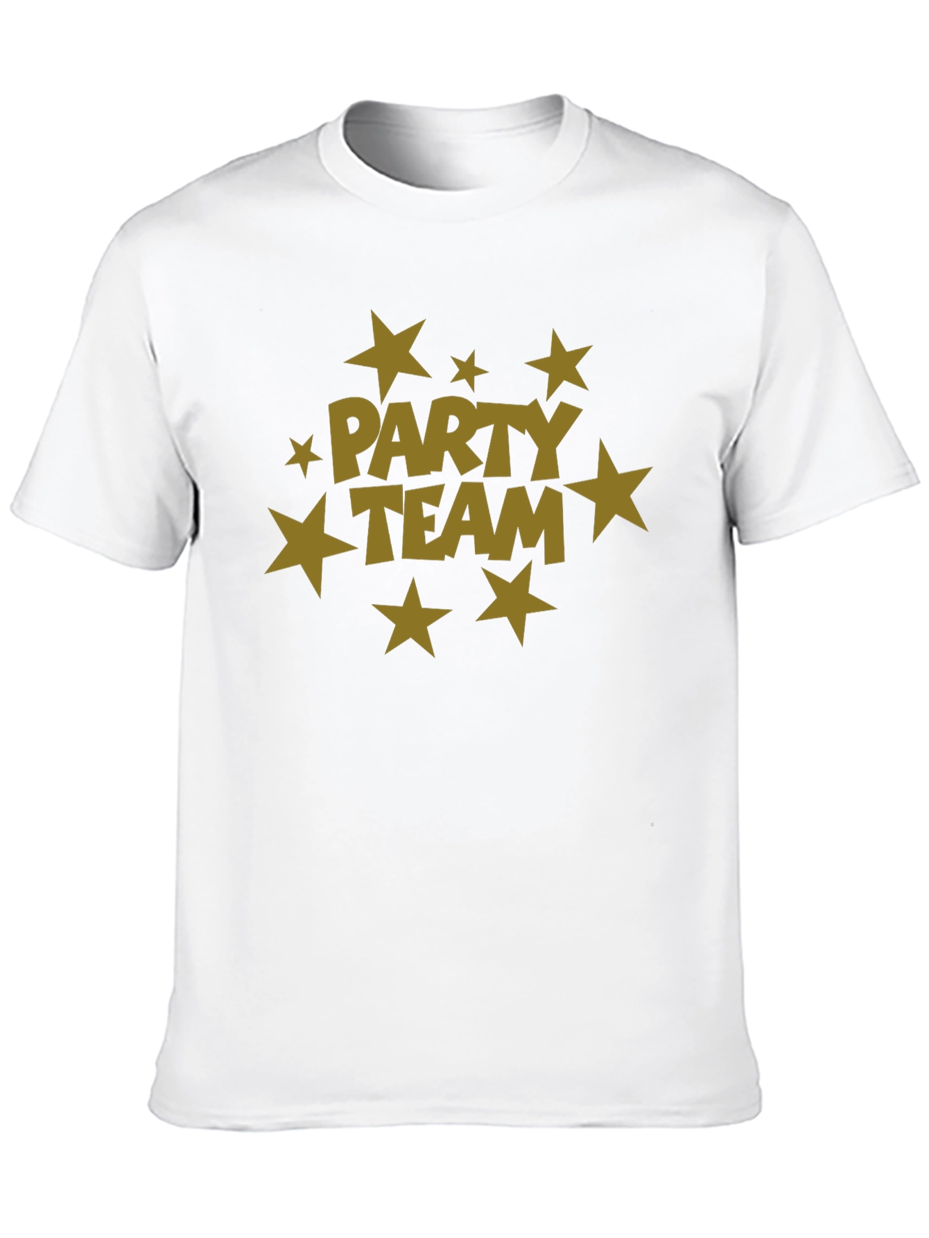 Party Team Graphic Print Black T-Shirt