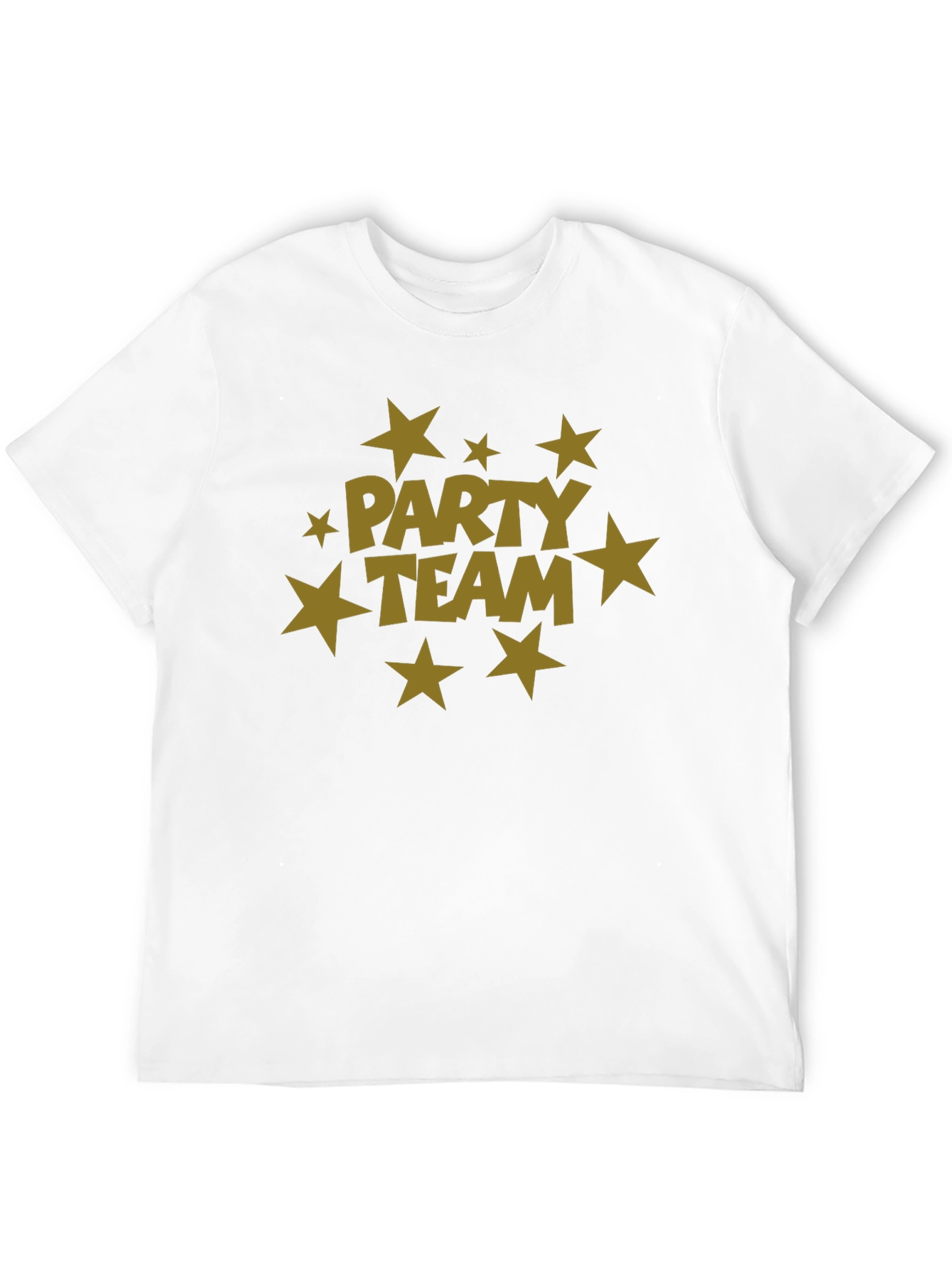 Party Team Graphic Print Black T-Shirt