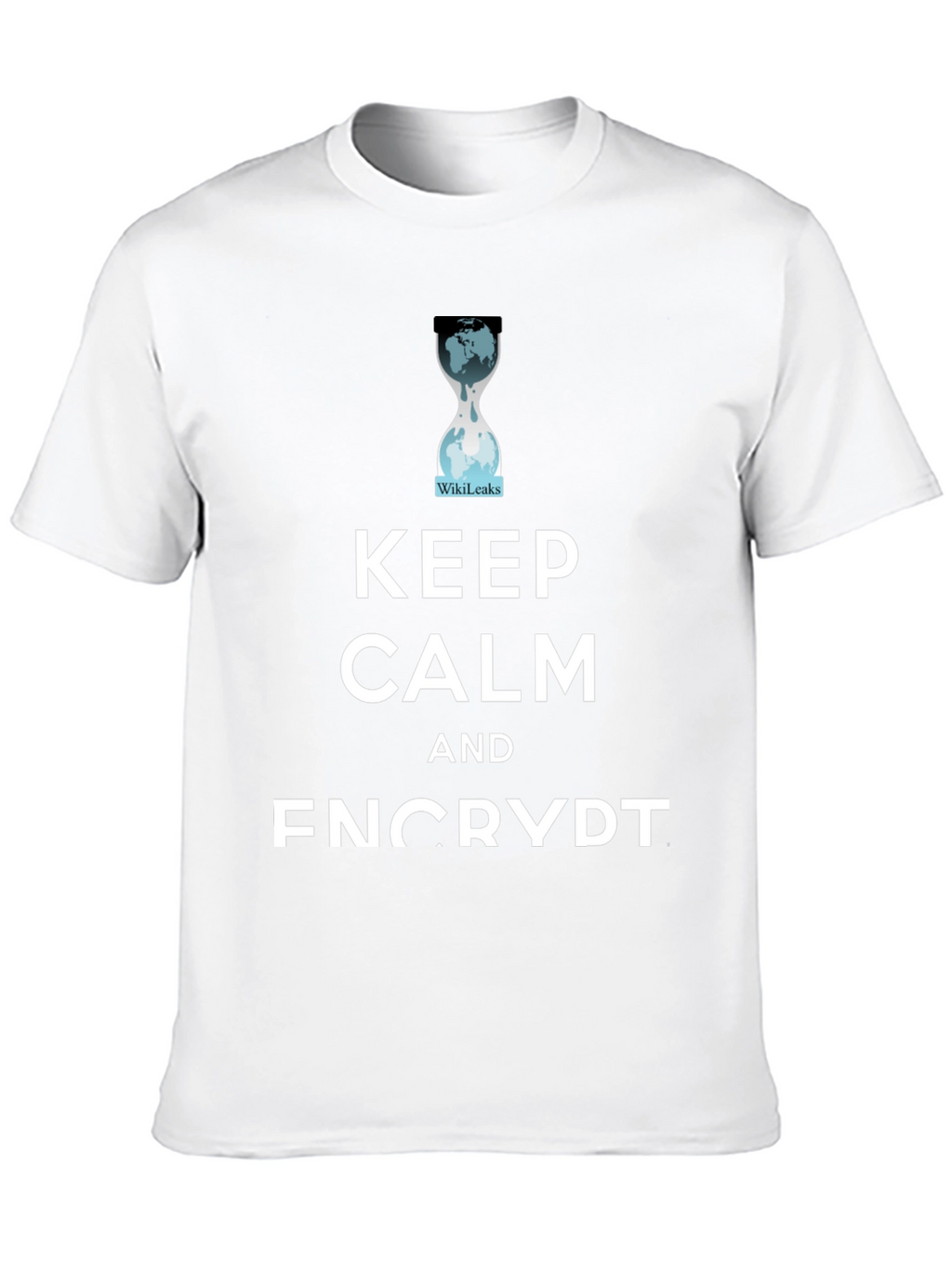 Keep Calm and Encrypt T-Shirt WikiLeaks Hourglass Tee