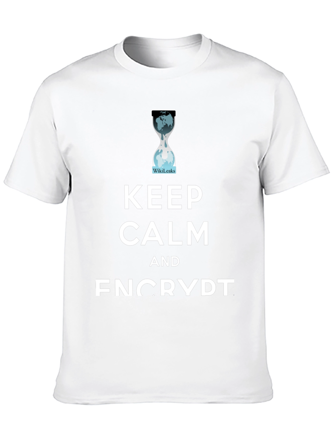 Keep Calm and Encrypt T-Shirt WikiLeaks Hourglass Tee
