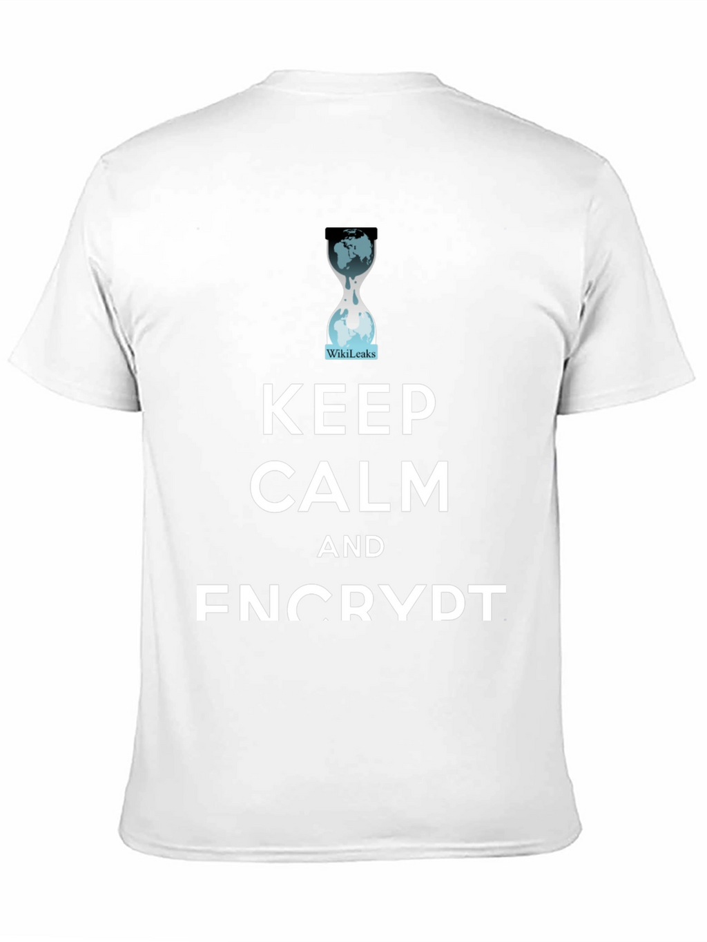 Keep Calm and Encrypt T-Shirt WikiLeaks Hourglass Tee