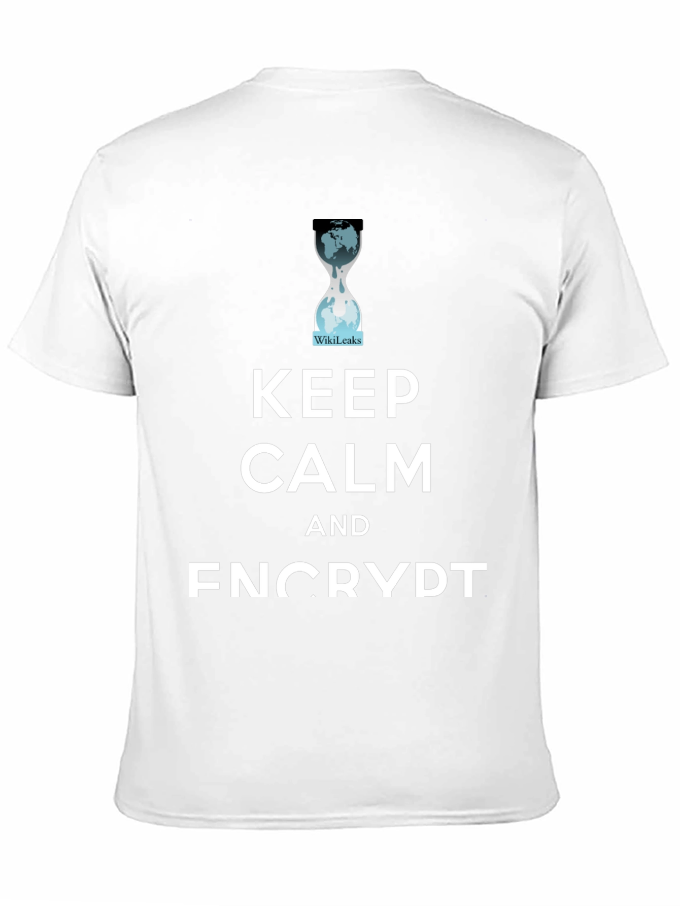 Keep Calm and Encrypt T-Shirt WikiLeaks Hourglass Tee