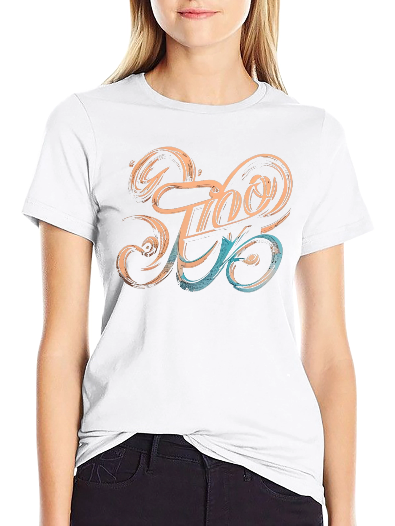 Stylish Black T-Shirt with Unique Graphic Design
