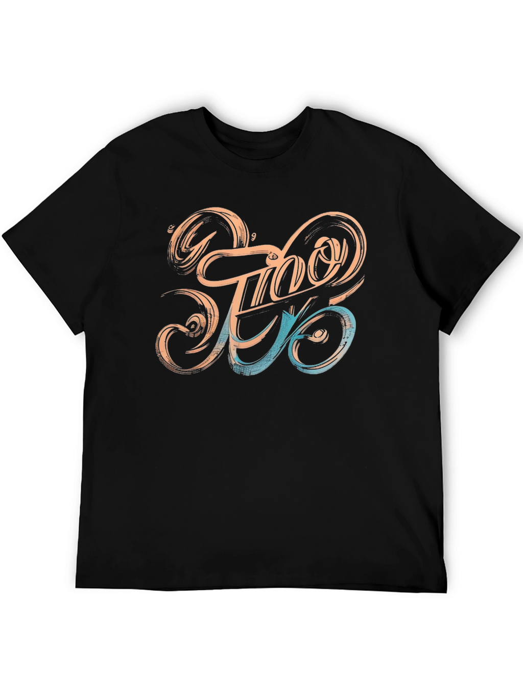 Stylish Black T-Shirt with Unique Graphic Design