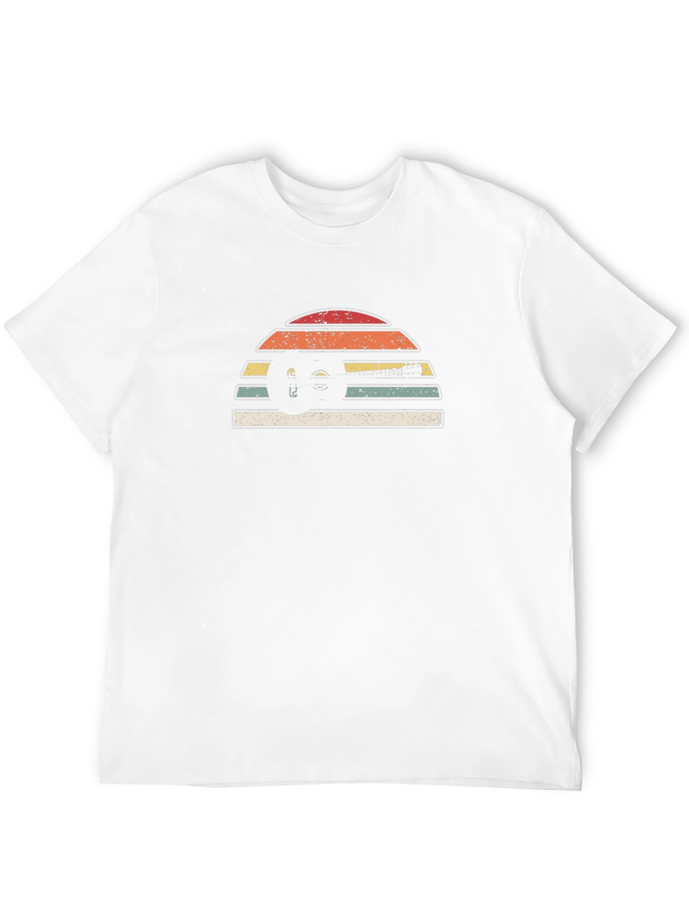 Retro Sunset Car Graphic Tee - Black