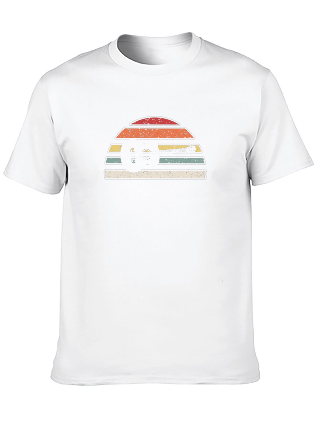 Retro Sunset Car Graphic Tee - Black