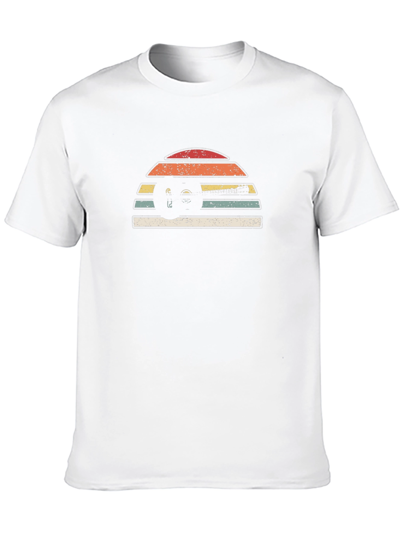 Retro Sunset Car Graphic Tee - Black