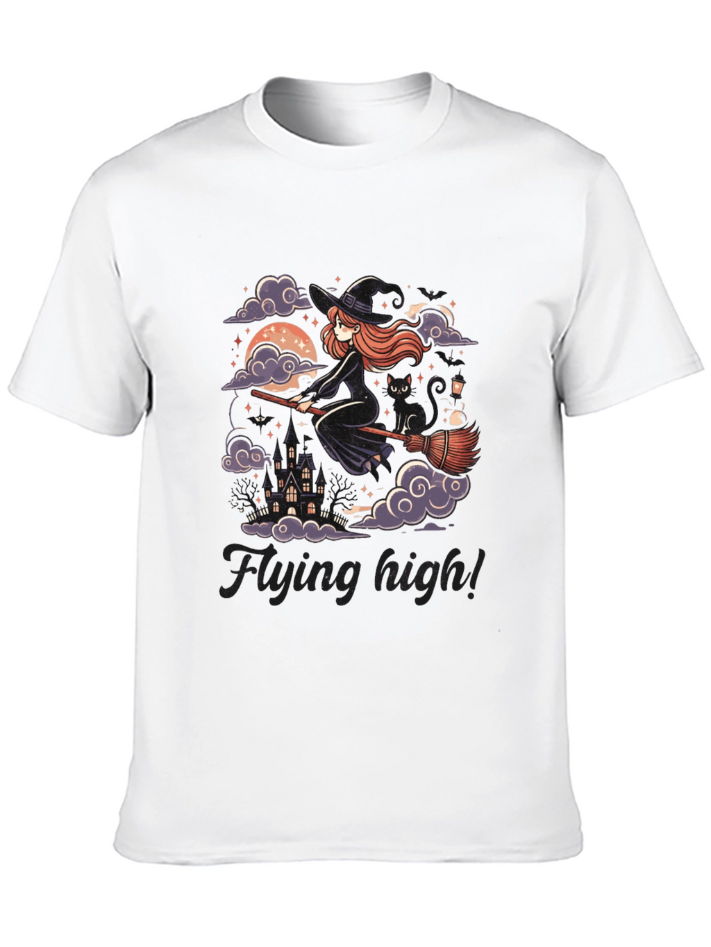 Whimsical Witch T-Shirt - Flying High!