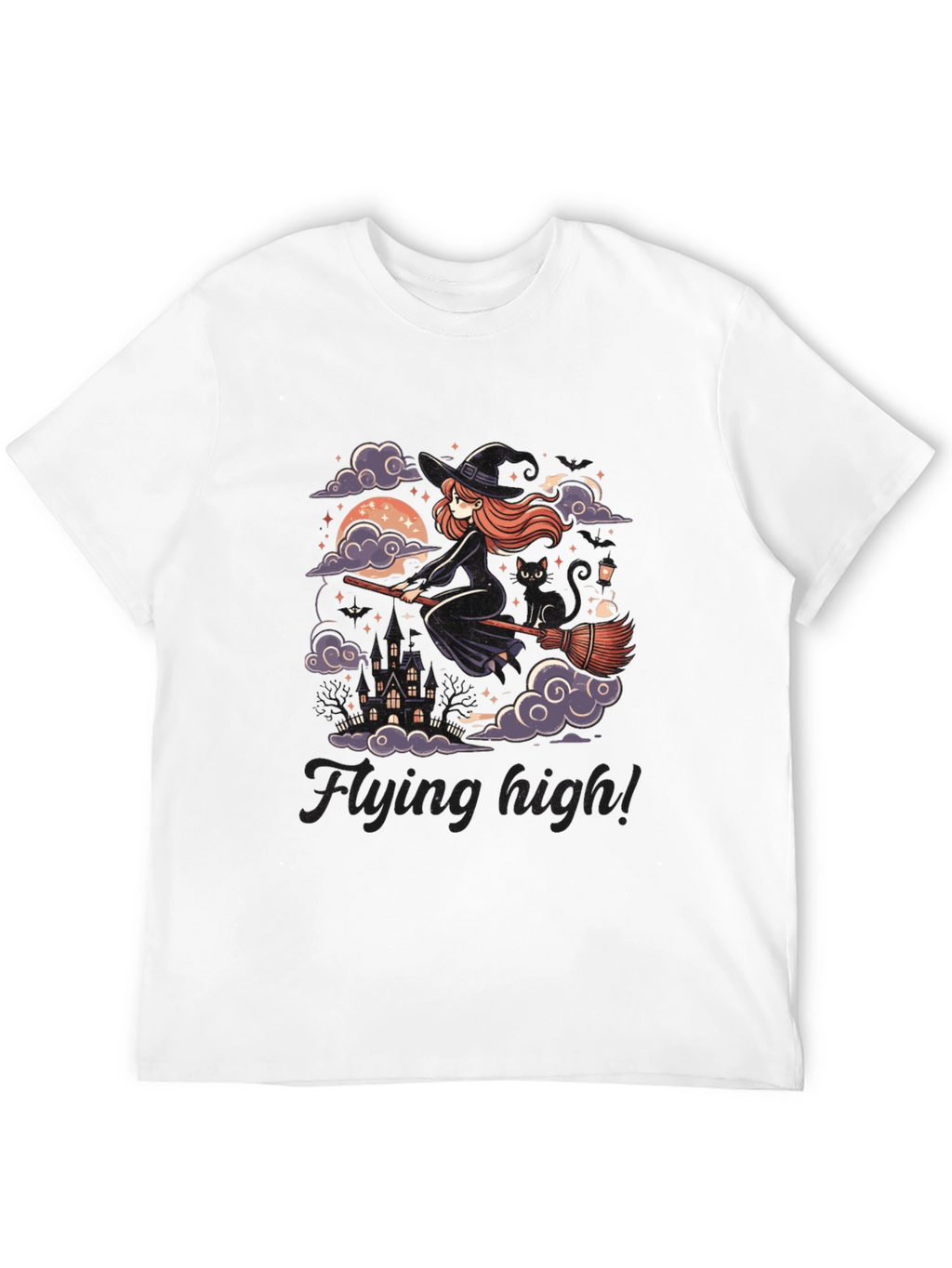 Whimsical Witch T-Shirt - Flying High!