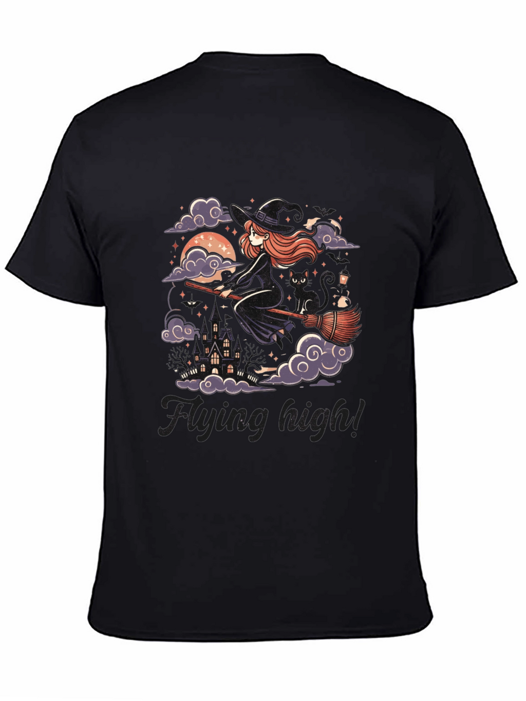 Whimsical Witch T-Shirt - Flying High!