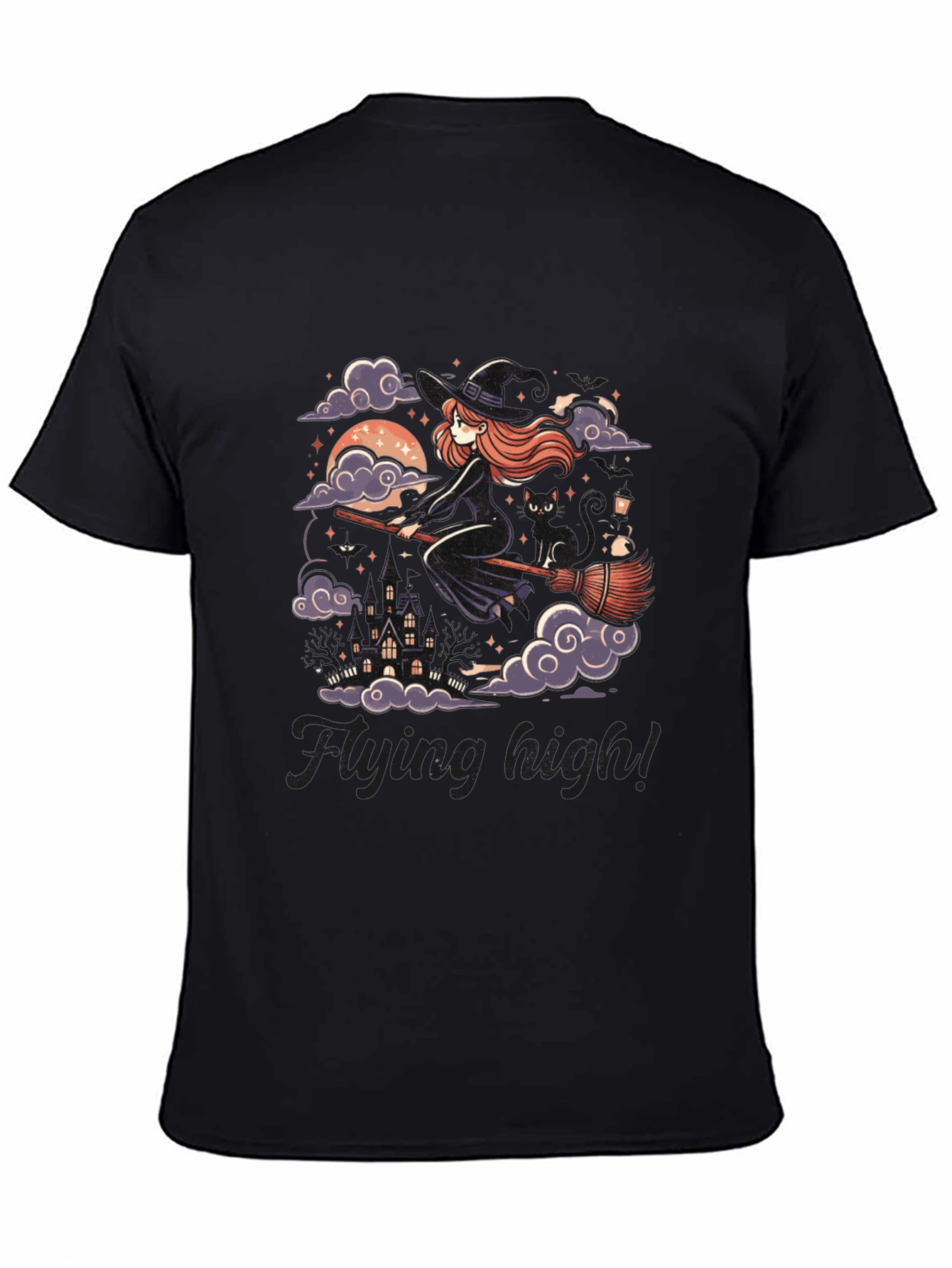 Whimsical Witch T-Shirt - Flying High!