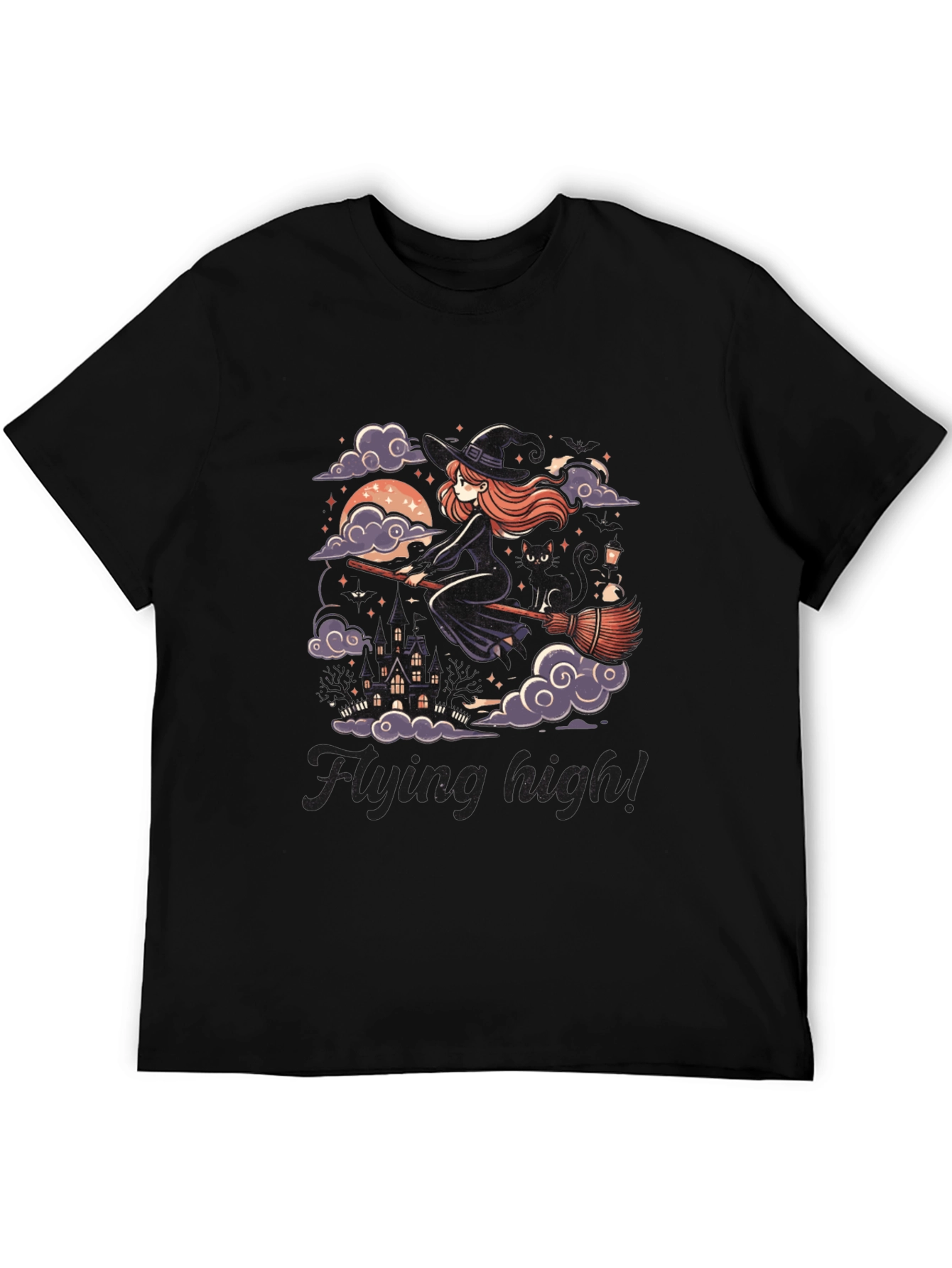 Whimsical Witch T-Shirt - Flying High!