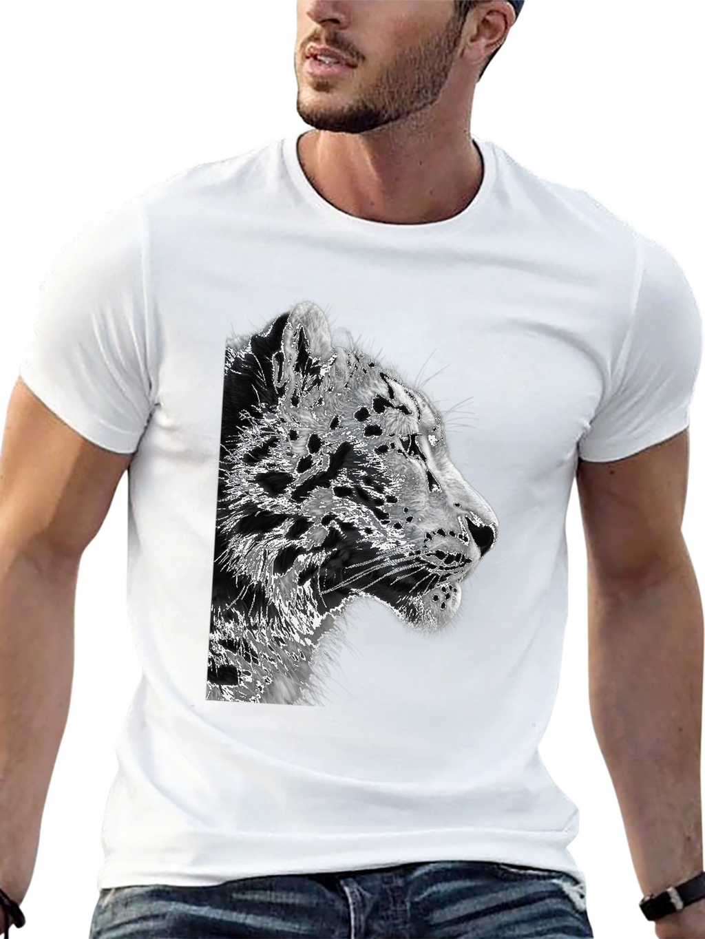 Black Leopard Graphic T-Shirt