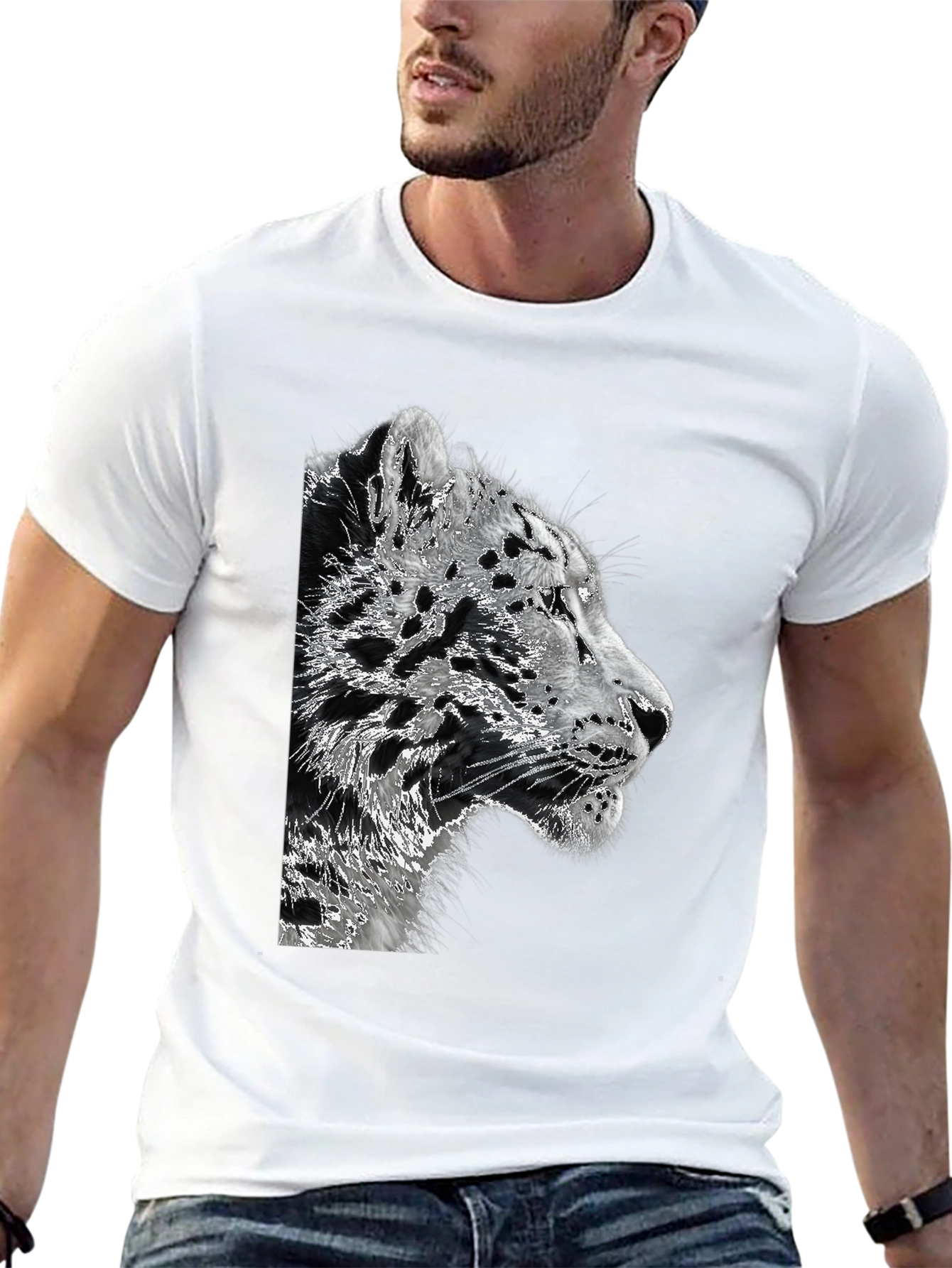 Black Leopard Graphic T-Shirt
