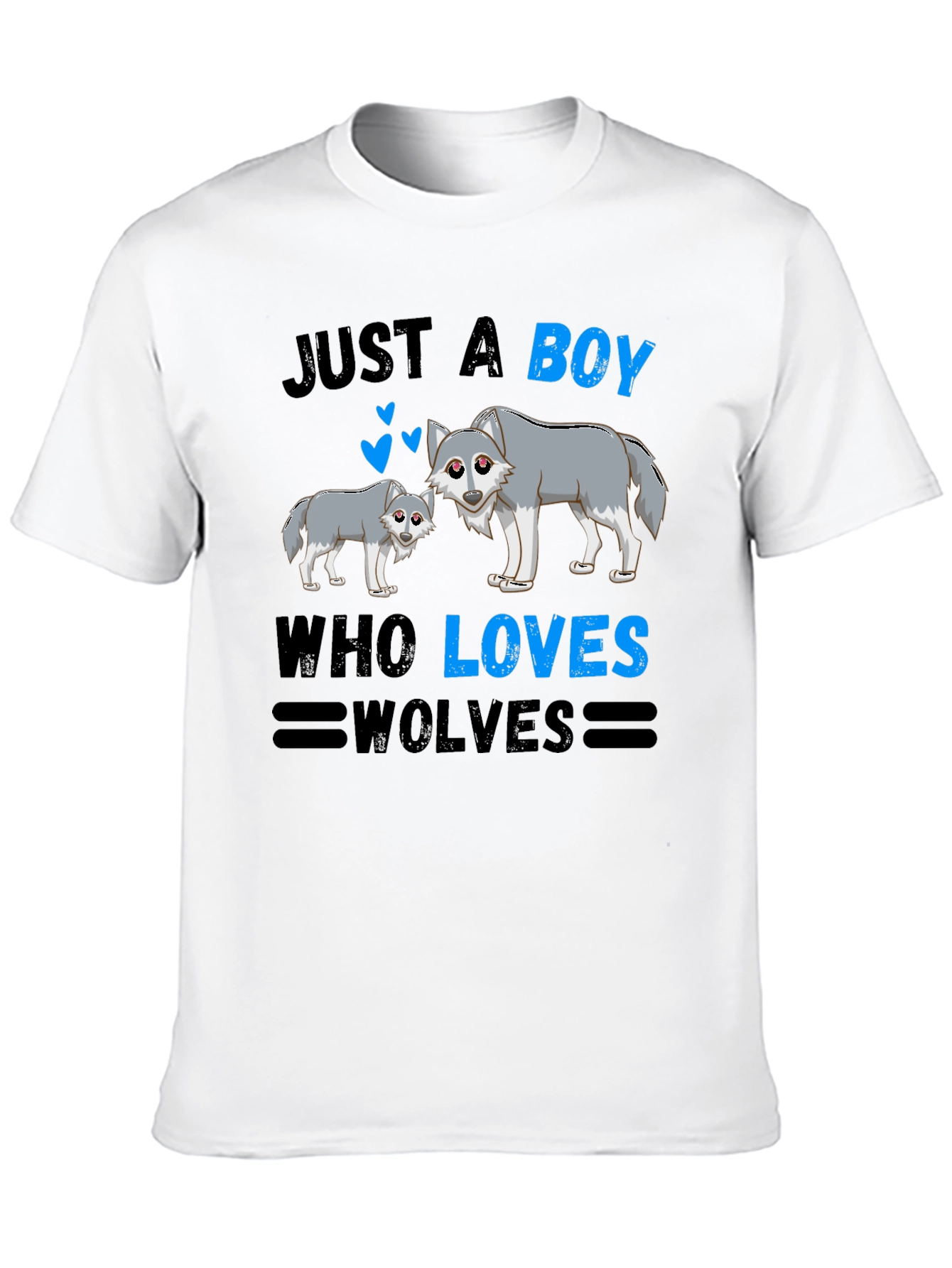 Just a Boy Who Loves Wolves Graphic T-Shirt