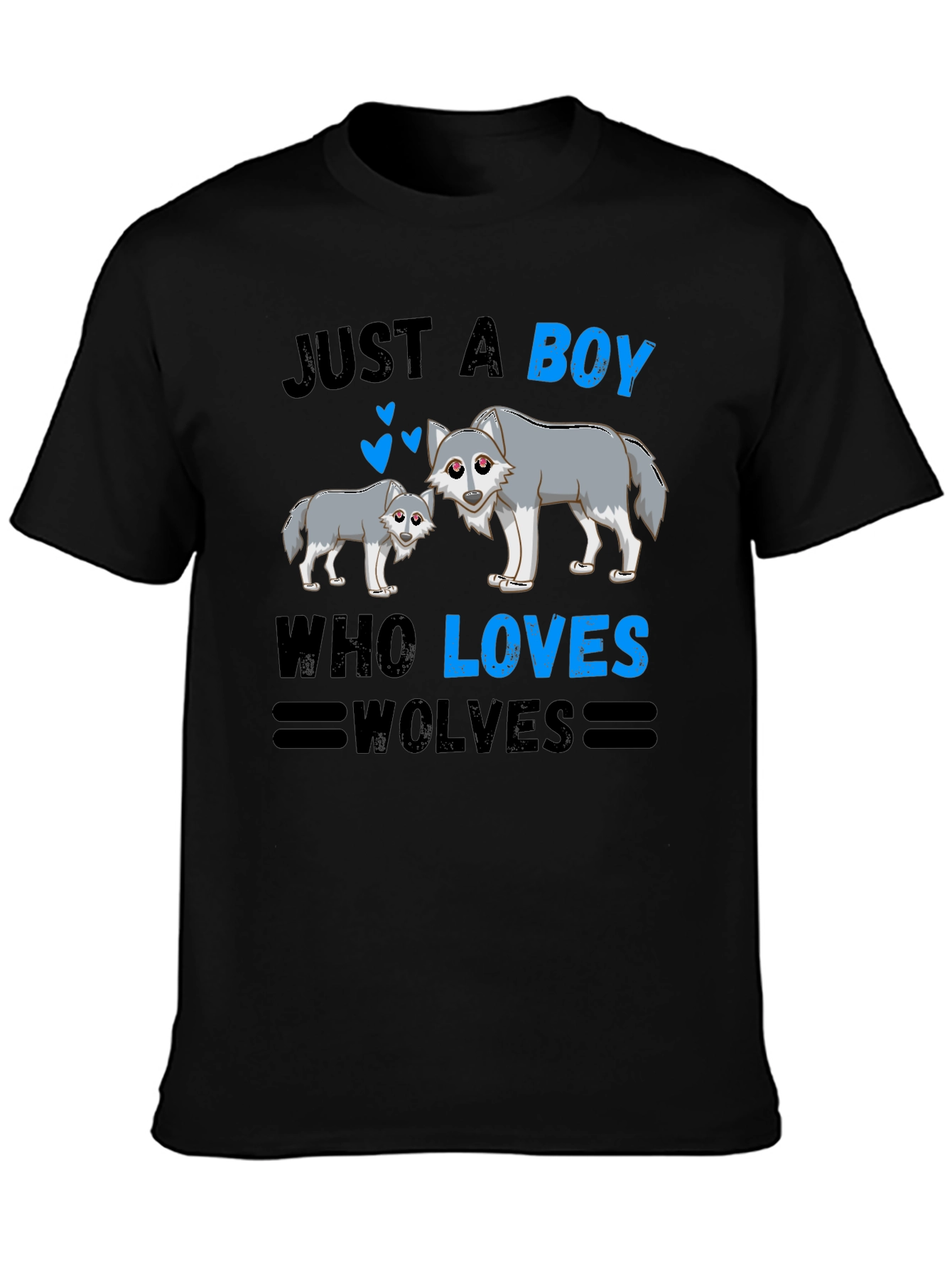 Just a Boy Who Loves Wolves Graphic T-Shirt