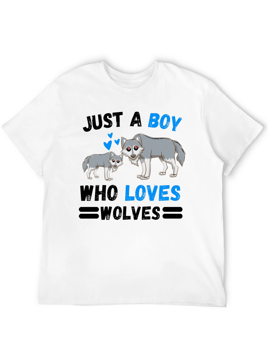 Just a Boy Who Loves Wolves Graphic T-Shirt