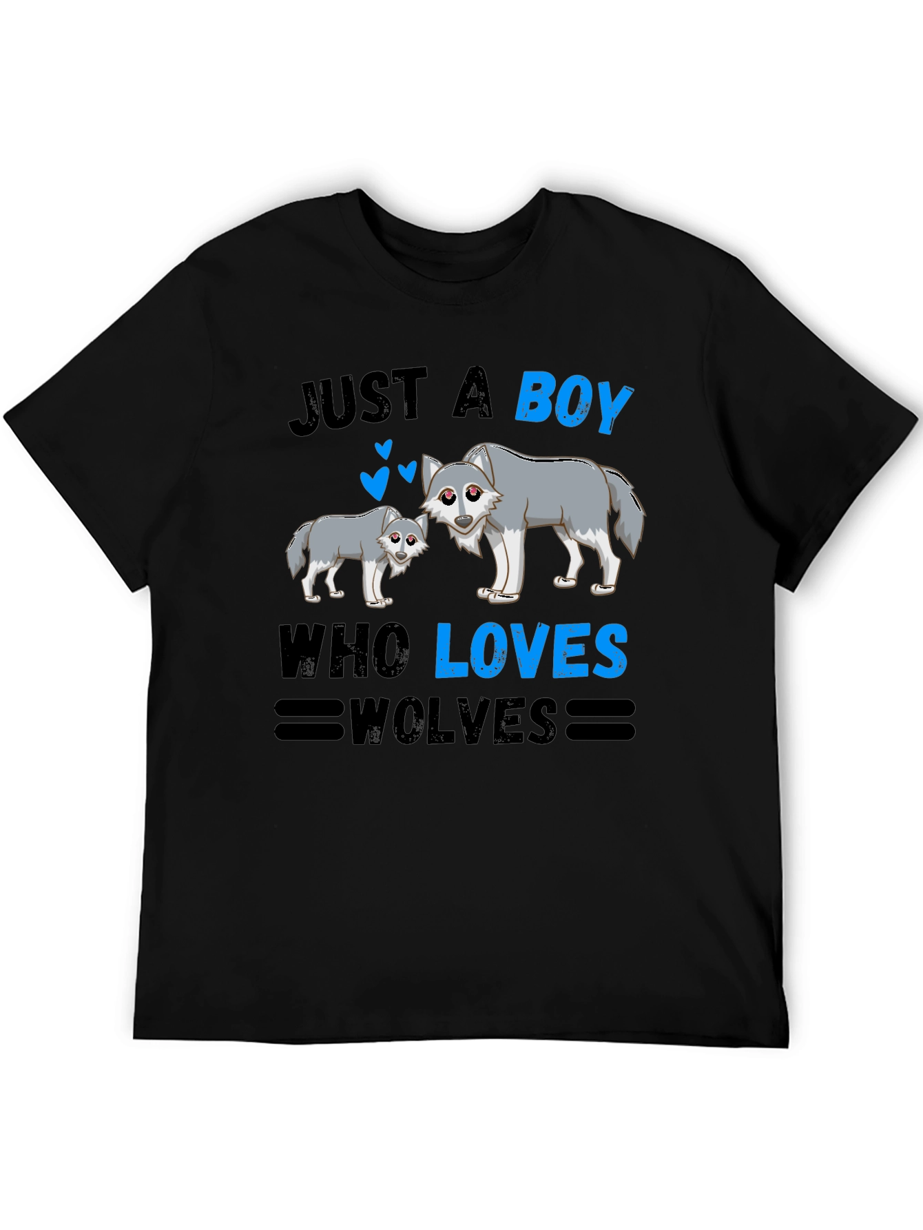 Just a Boy Who Loves Wolves Graphic T-Shirt