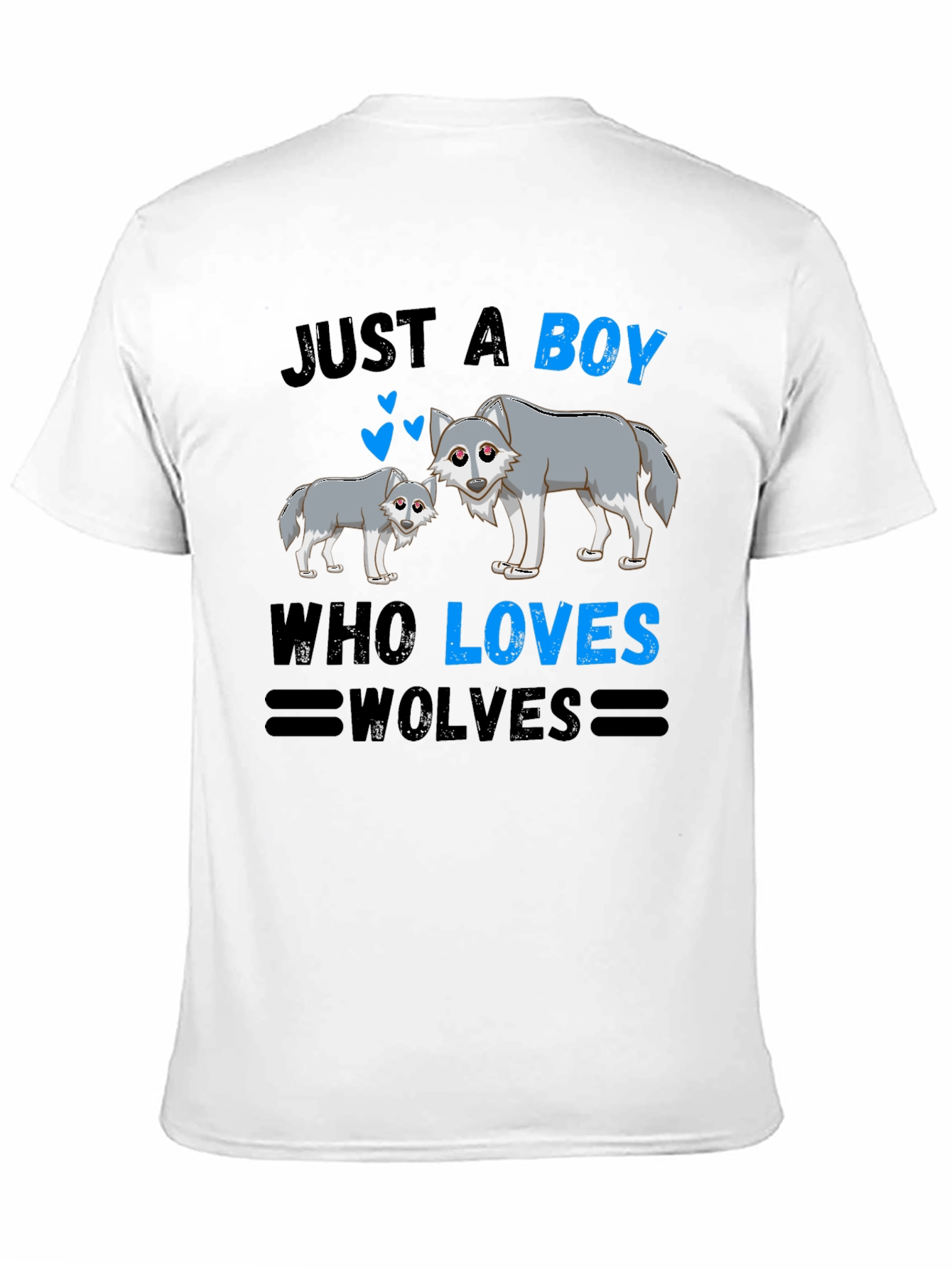 Just a Boy Who Loves Wolves Graphic T-Shirt