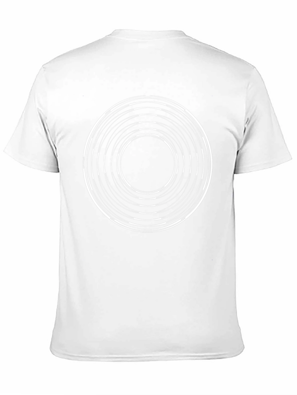 Abstract Circle Graphic Tee - Modern Black T-Shirt