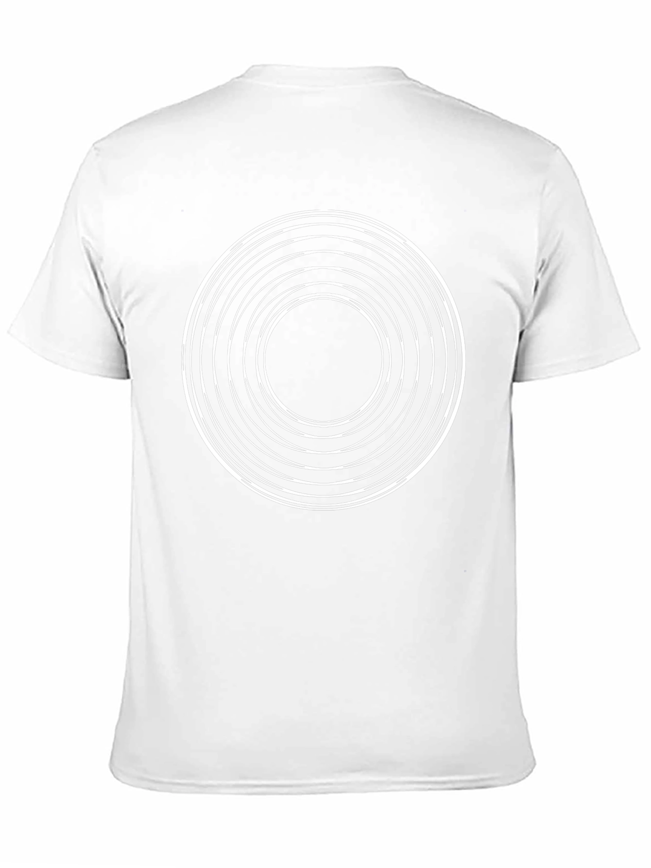 Abstract Circle Graphic Tee - Modern Black T-Shirt