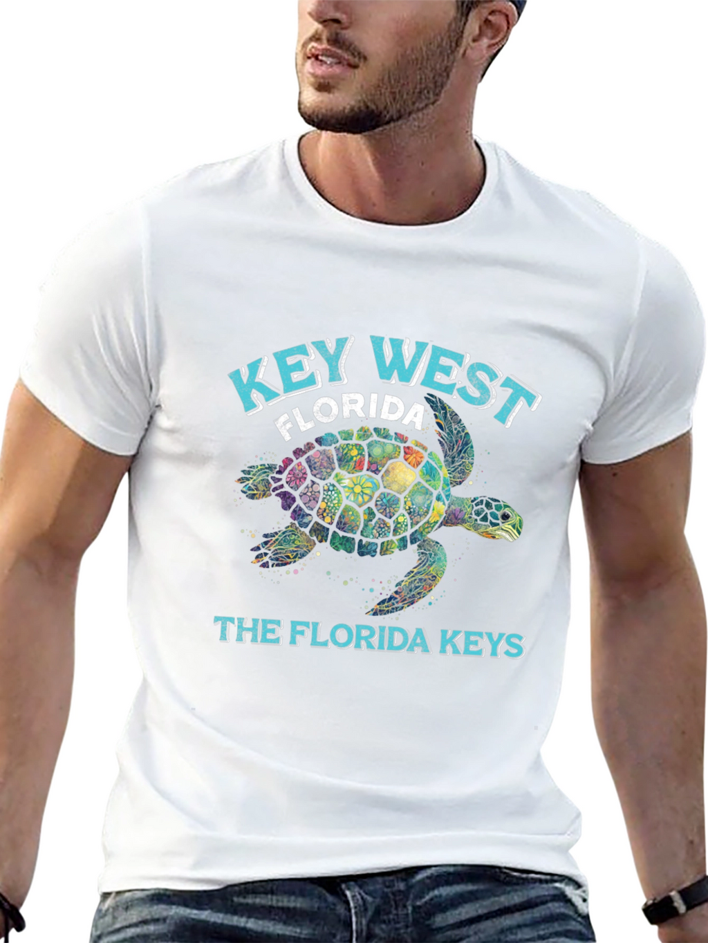 Key West Florida Turtle Graphic Tee