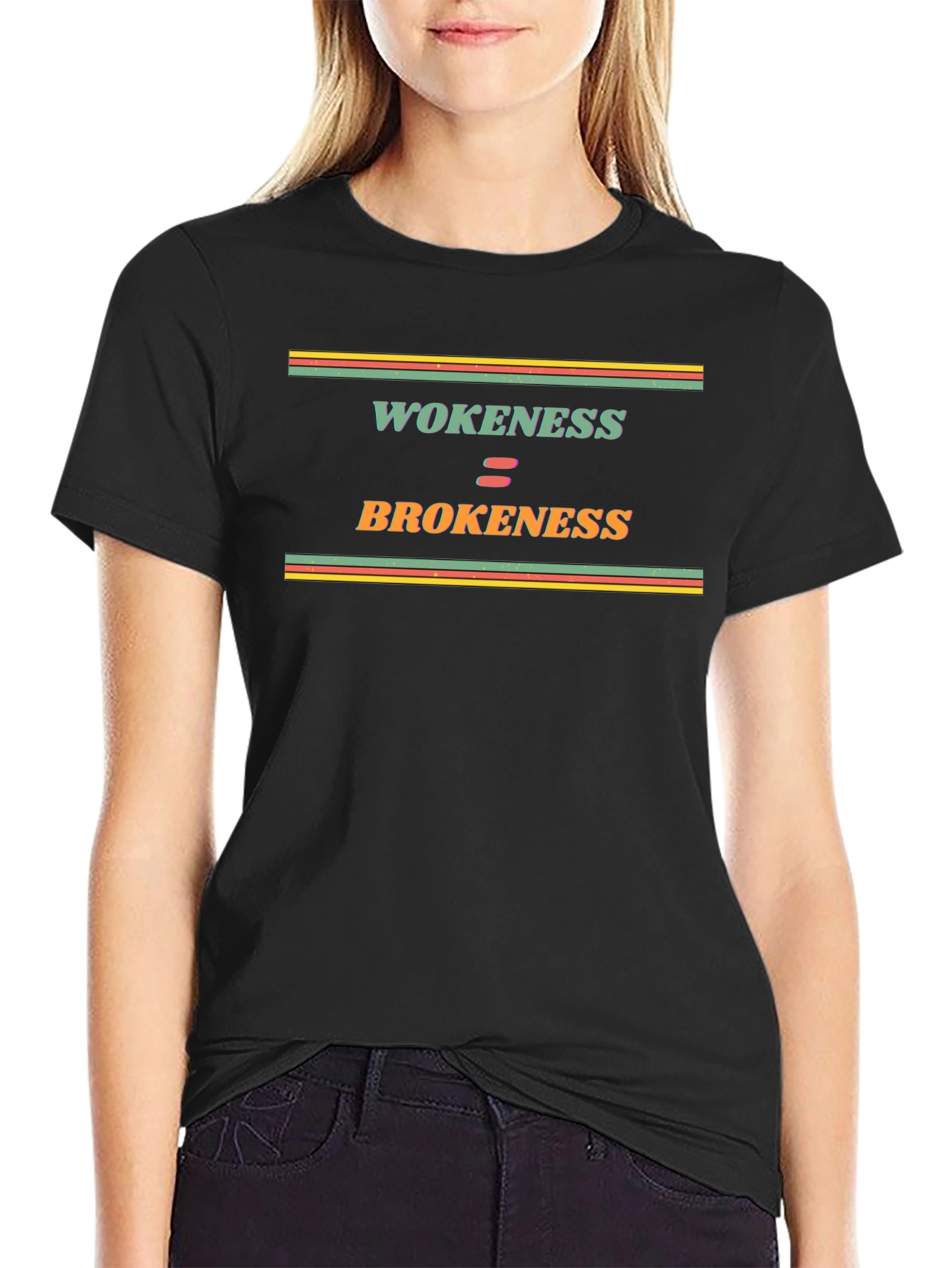 Wokeness Brokeness Graphic Tee - Black