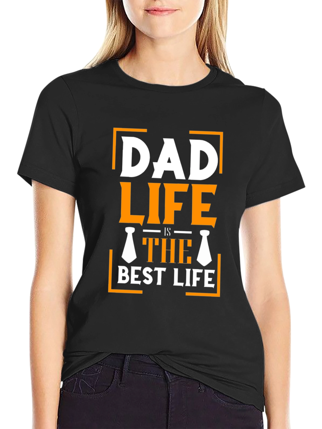 Dad Life Is The Best Life Black T-Shirt