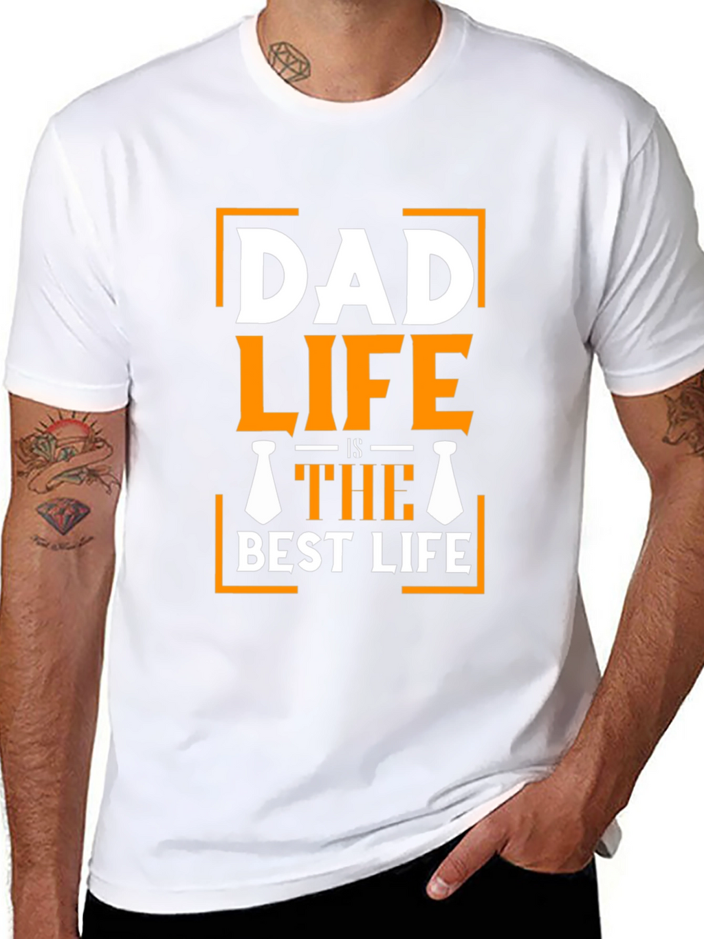 Dad Life Is The Best Life Black T-Shirt