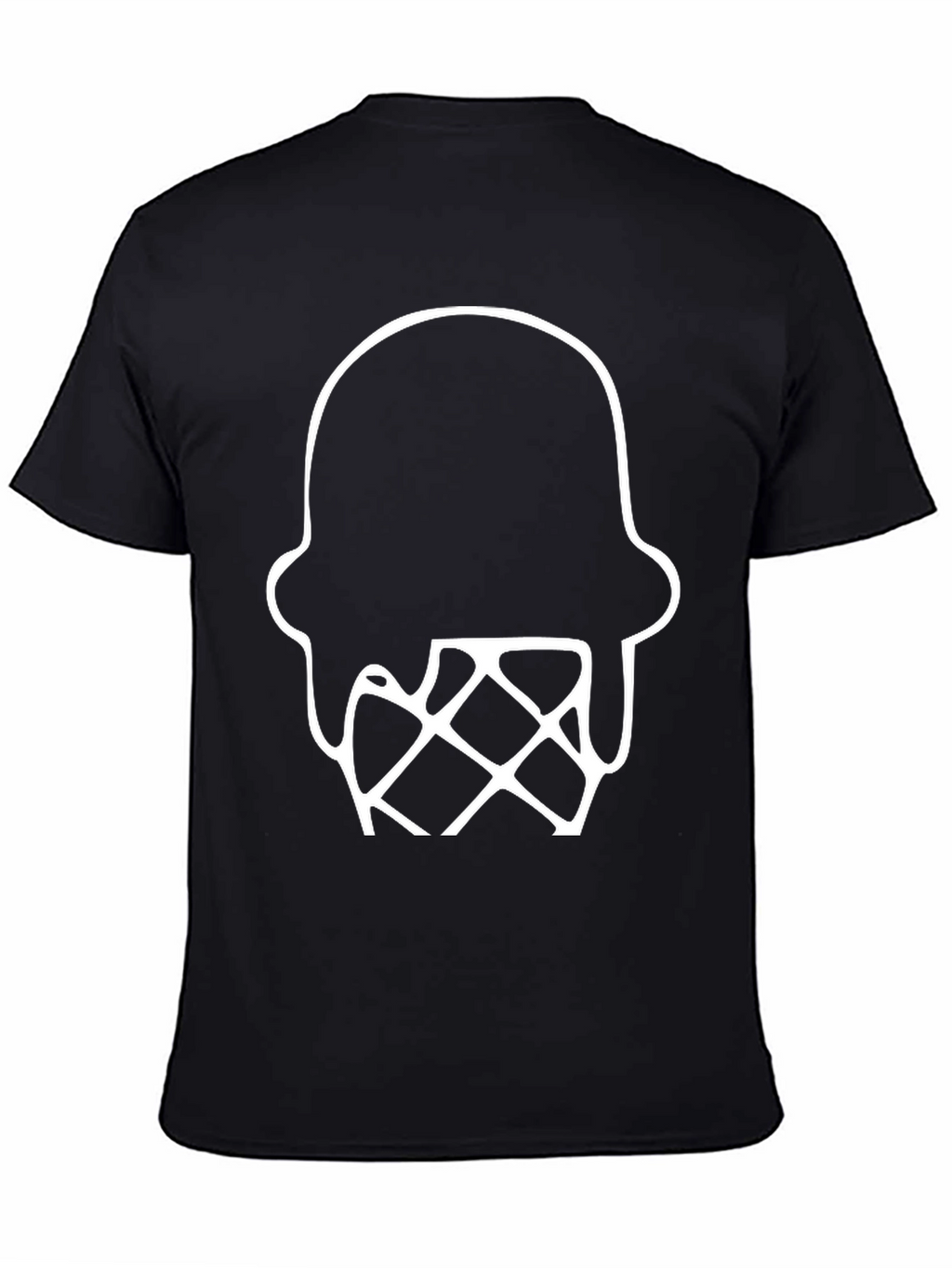 Ice Cream Graphic Tee - Black Cotton Blend