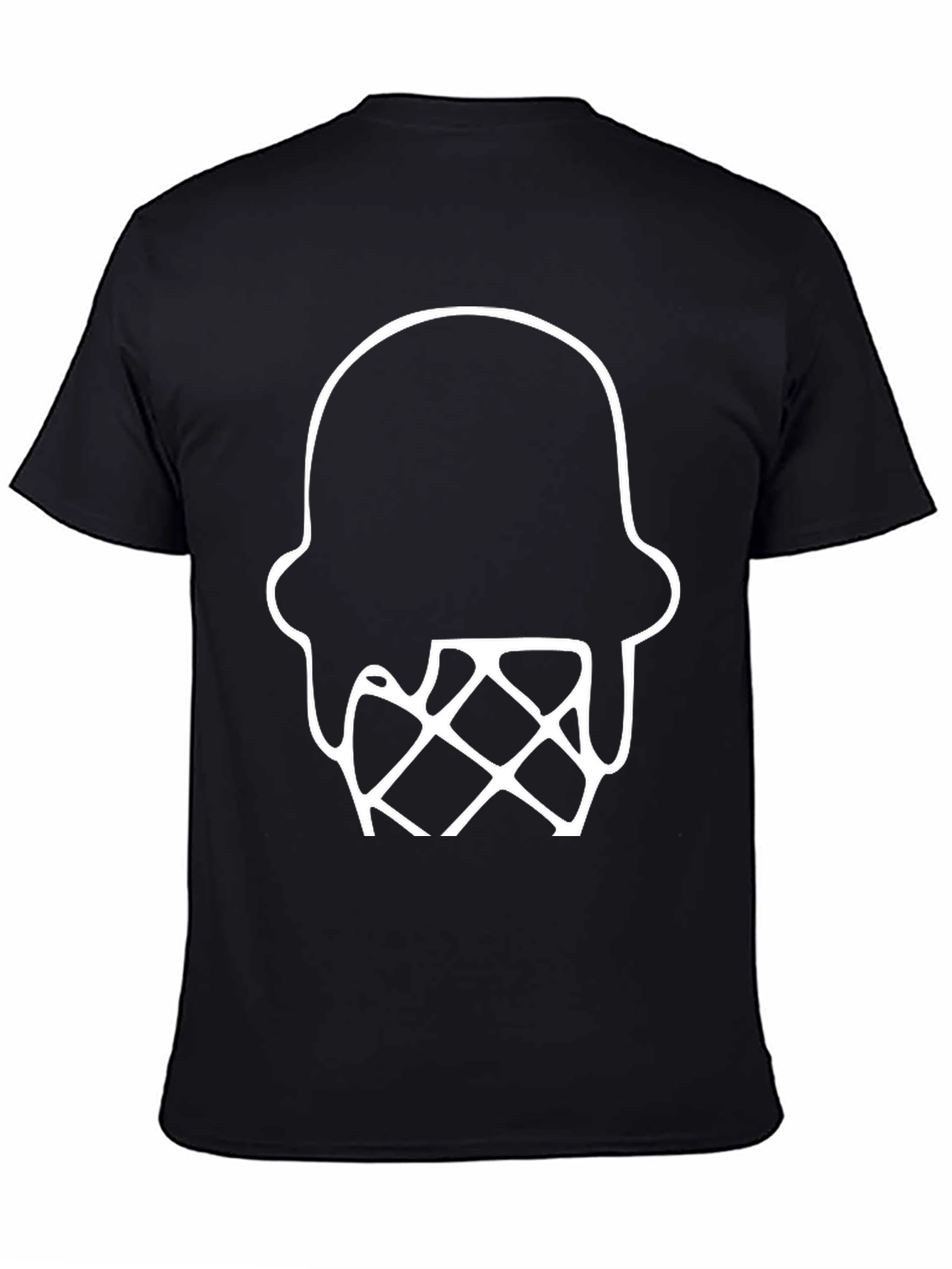 Ice Cream Graphic Tee - Black Cotton Blend