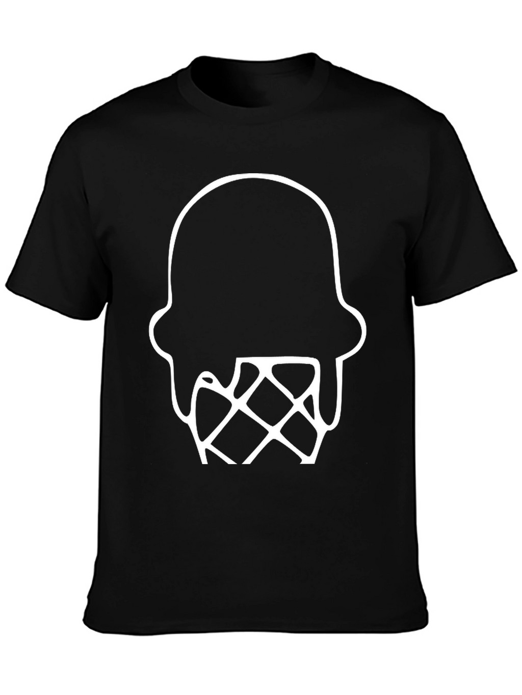 Ice Cream Graphic Tee - Black Cotton Blend